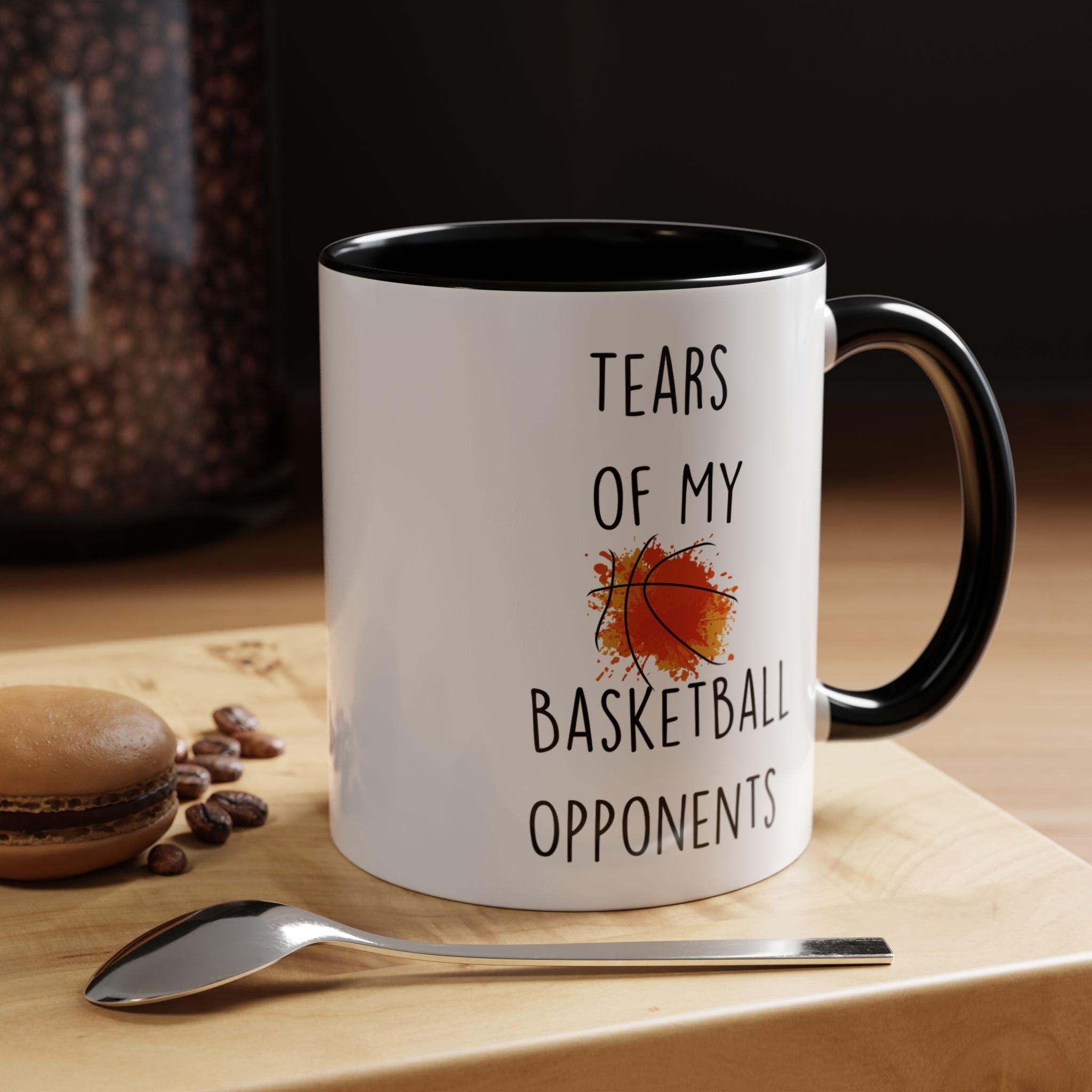 Funny Coffee Mug, Personalized Mug, Tears Of My Basketball Opponents, Accent Cup (11, 15oz), Sarcastic Mug,  Tea Coffee Cup, Gift Under 20