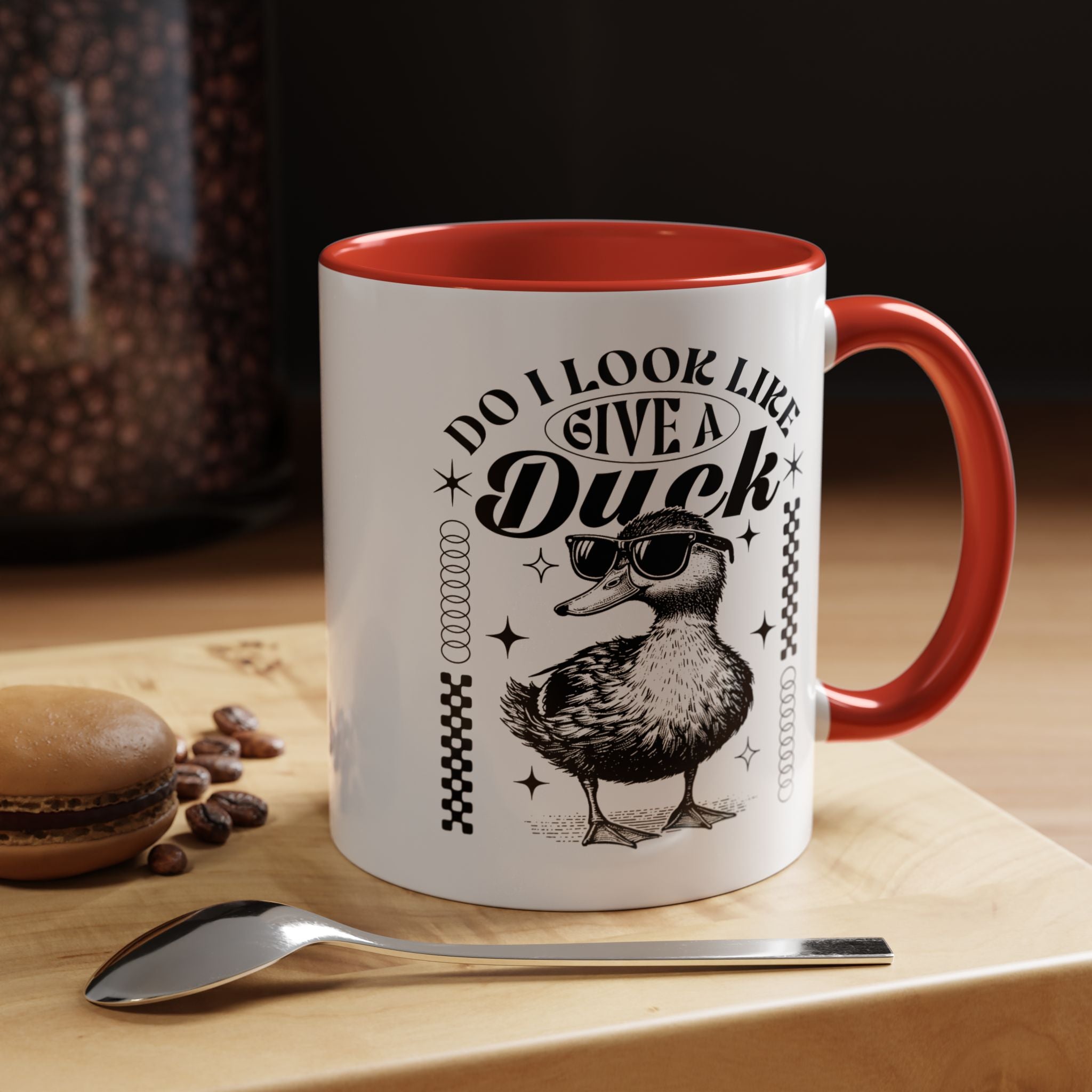 Funny Coffee Mug, Personalized Mug, Cute Do I Look Like I Give A Duck, Accent Cup (11, 15oz), Gift Under 20, White Elephant Animal Lover Cup