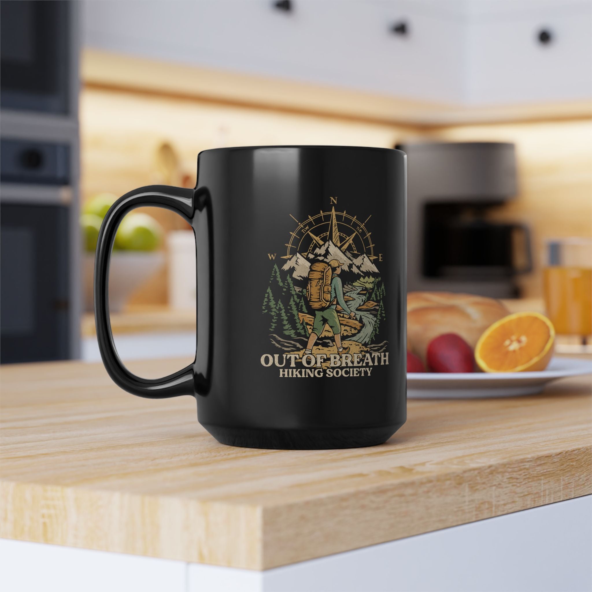 Out Of Breath Hiking Society | Funny Coffee Mug, Sarcastic Tea Cup, Unique Gift Idea
