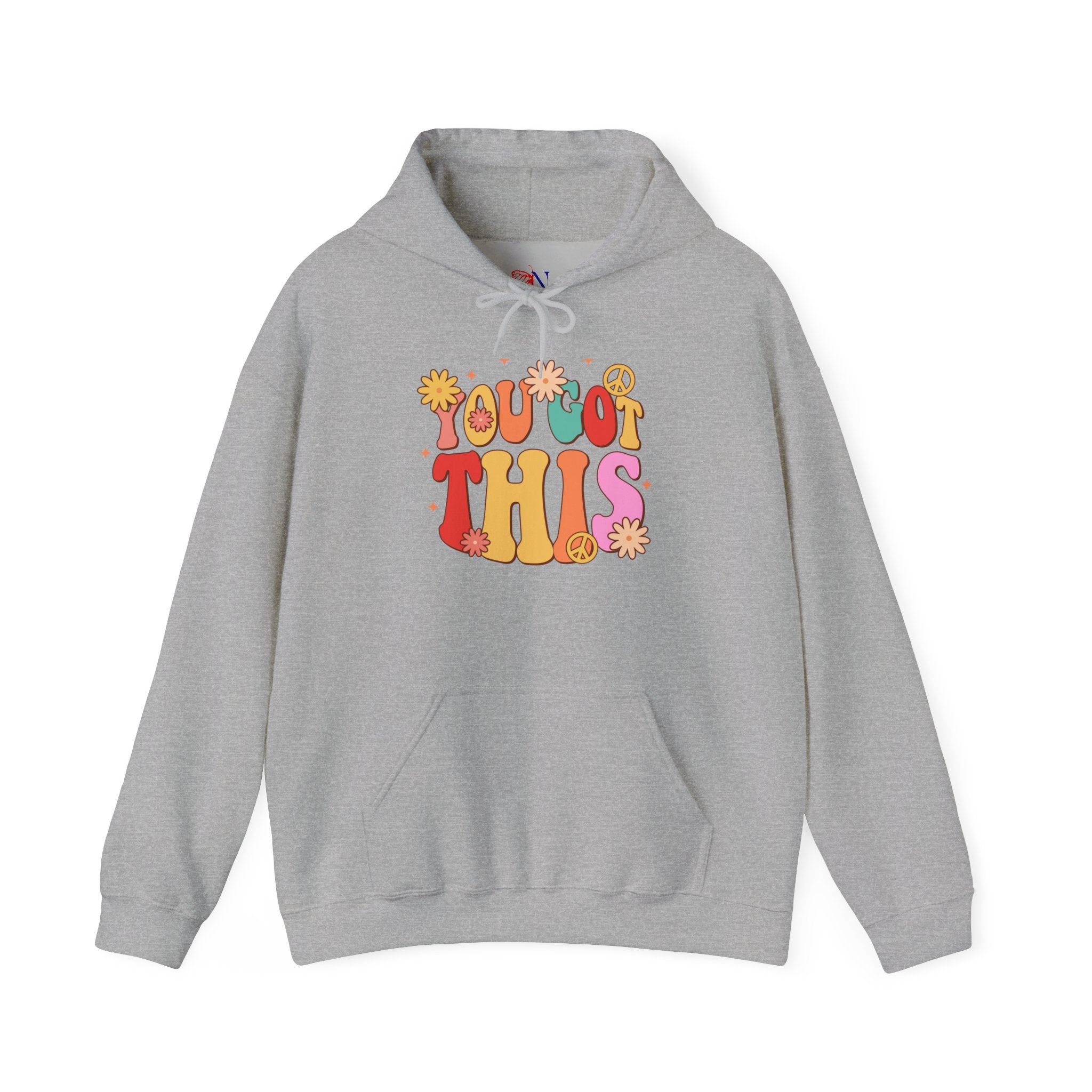 Hoodie - 'You Got This' Retro Flower Power Graphic Pullover