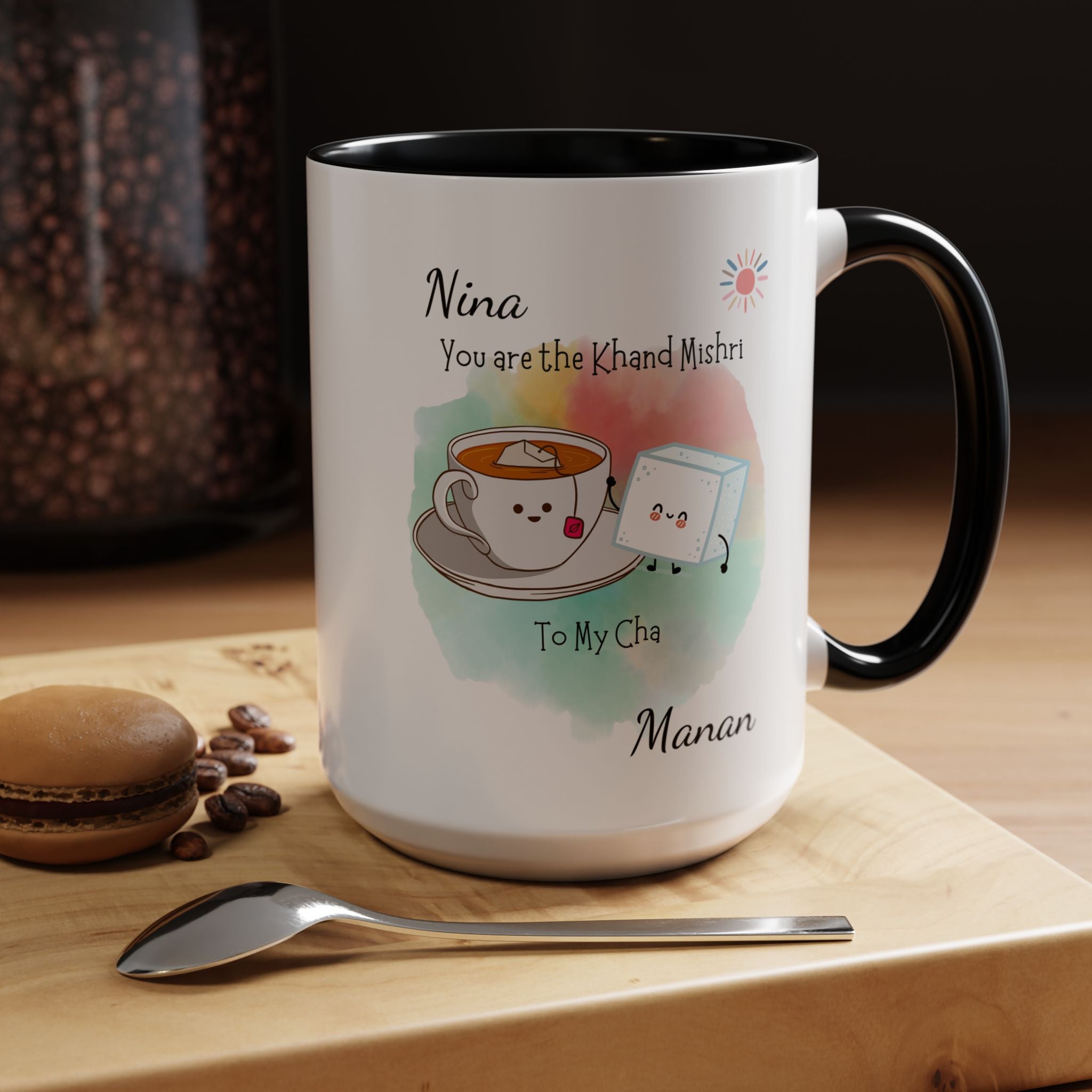 Funny Coffee Mug, Personalized Mug, You Are Khand Mishri To My Chai Cup 11/15oz, Anniversary, Wedding, Valentines, Romantic Gift Him her