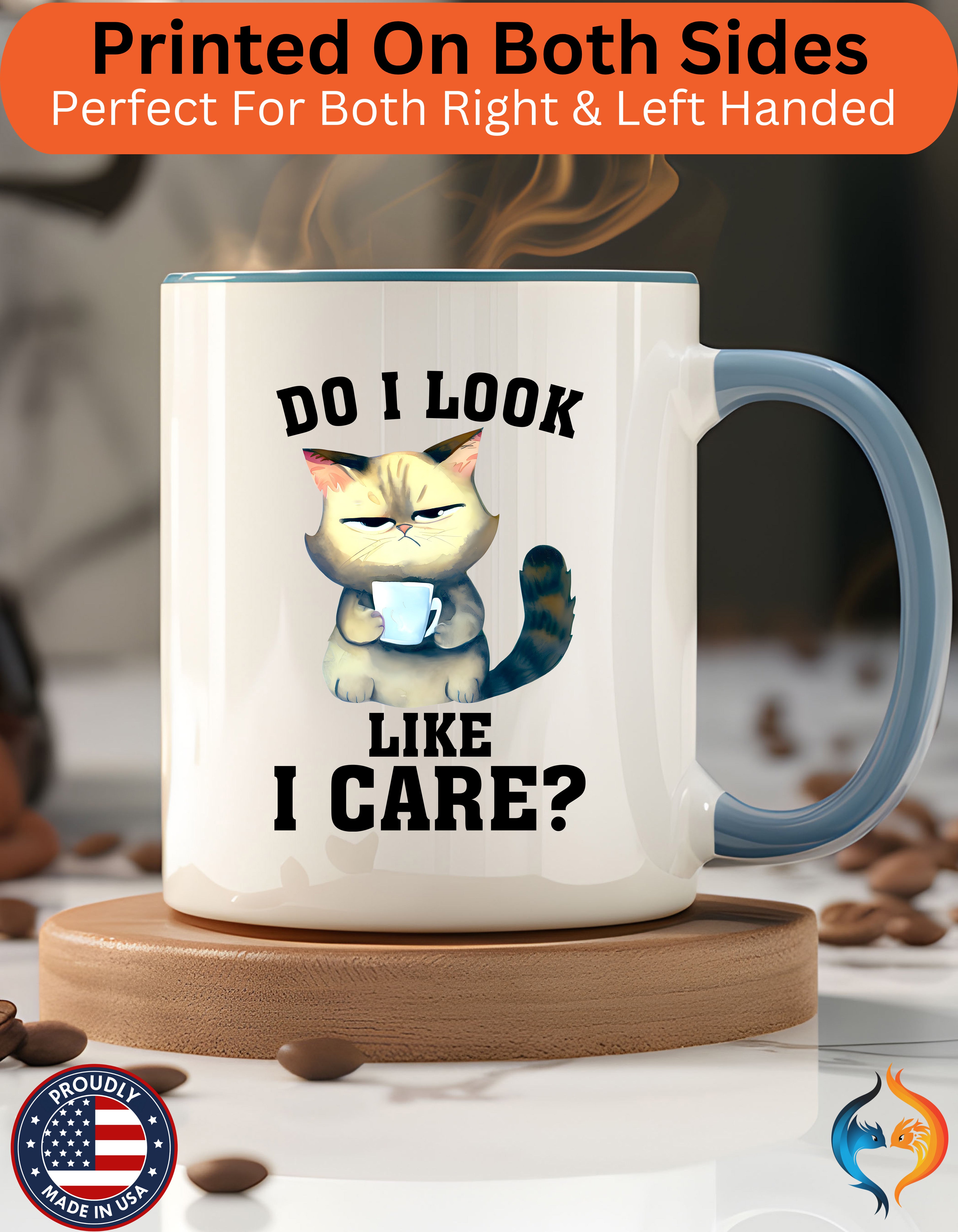 Grumpy Cat DO I Look Like I Care Mug Lifestyle Mockup | Nutty Designs