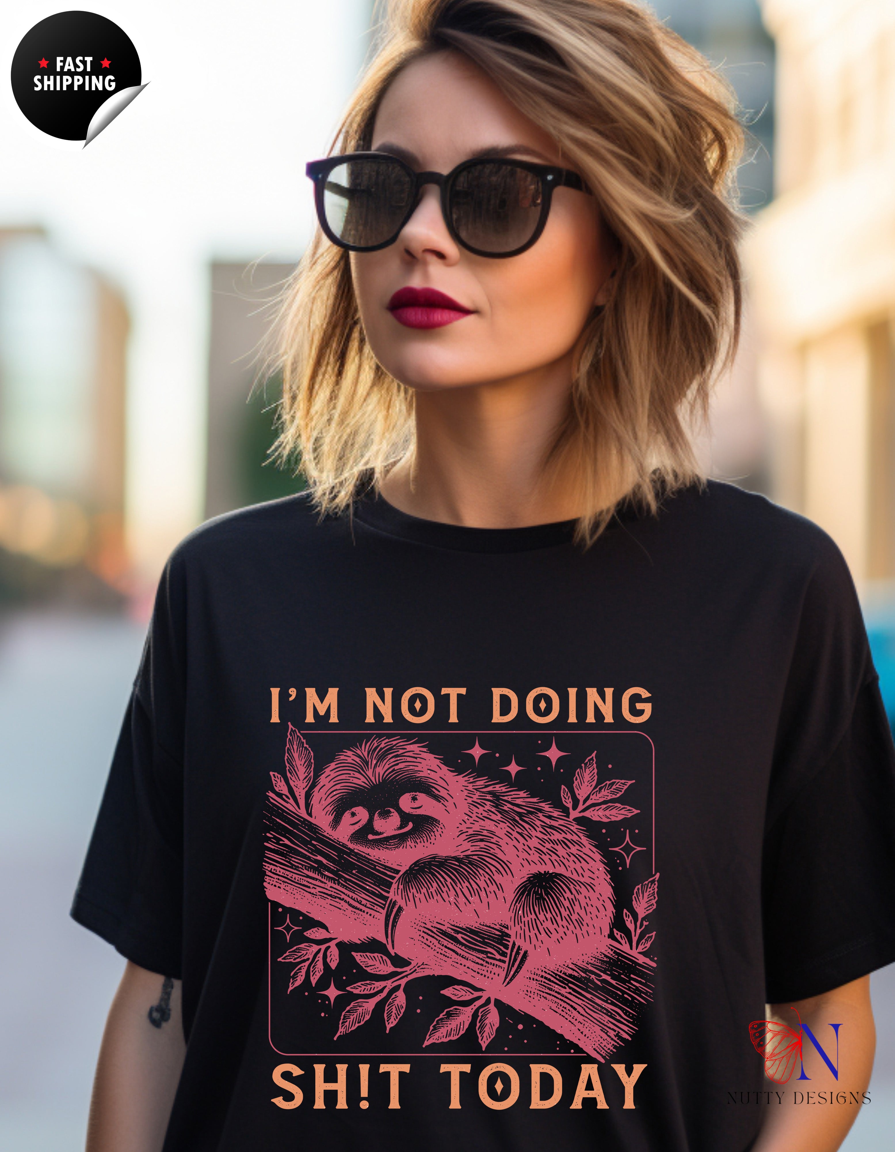 sloth , I am Not Doing Shit Today, Under 20 Mug Lifestyle Mockup | Nutty Designs