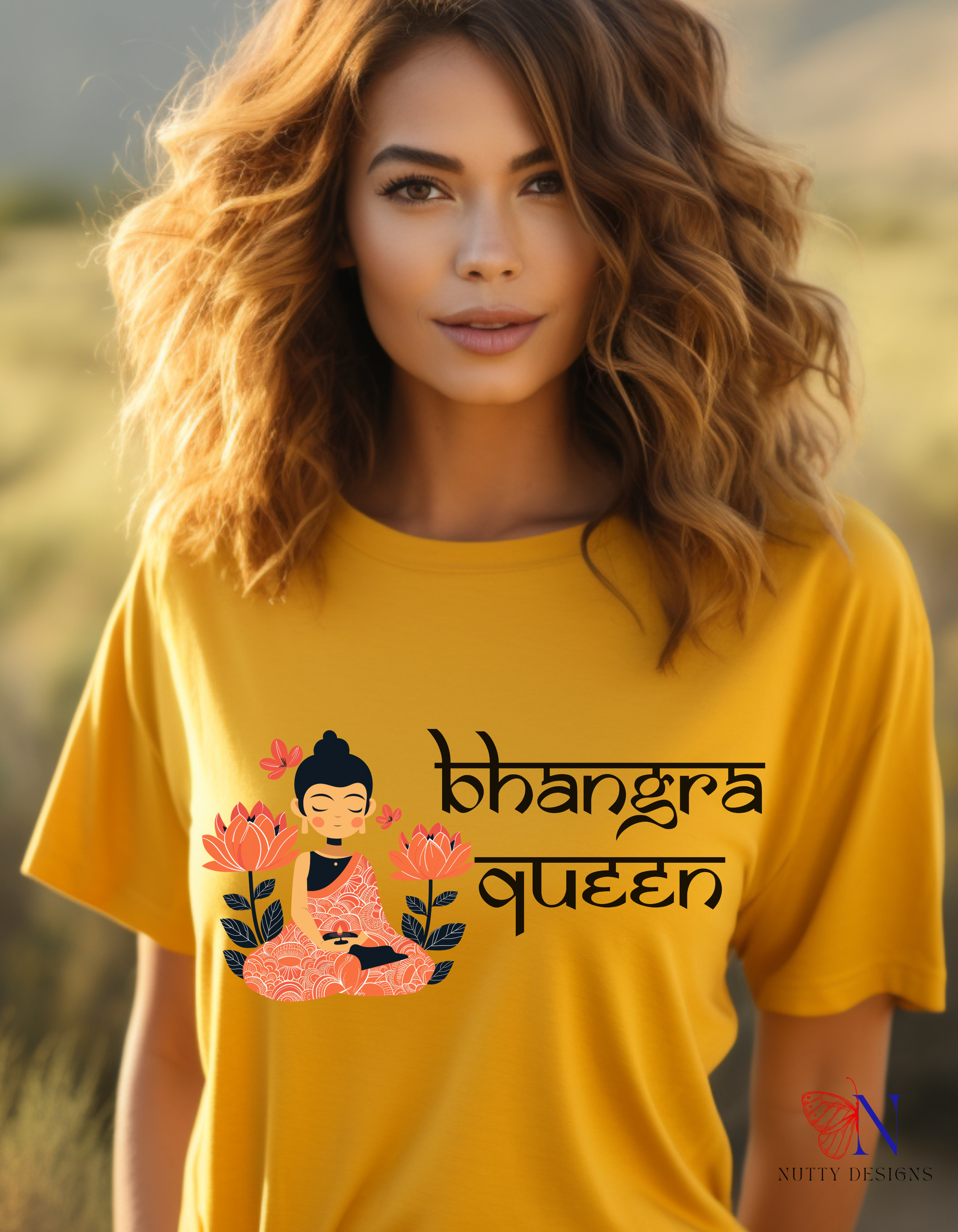 Bhangra Queen pride slogan Swag T-Shirt Product Photo | Nutty Designs