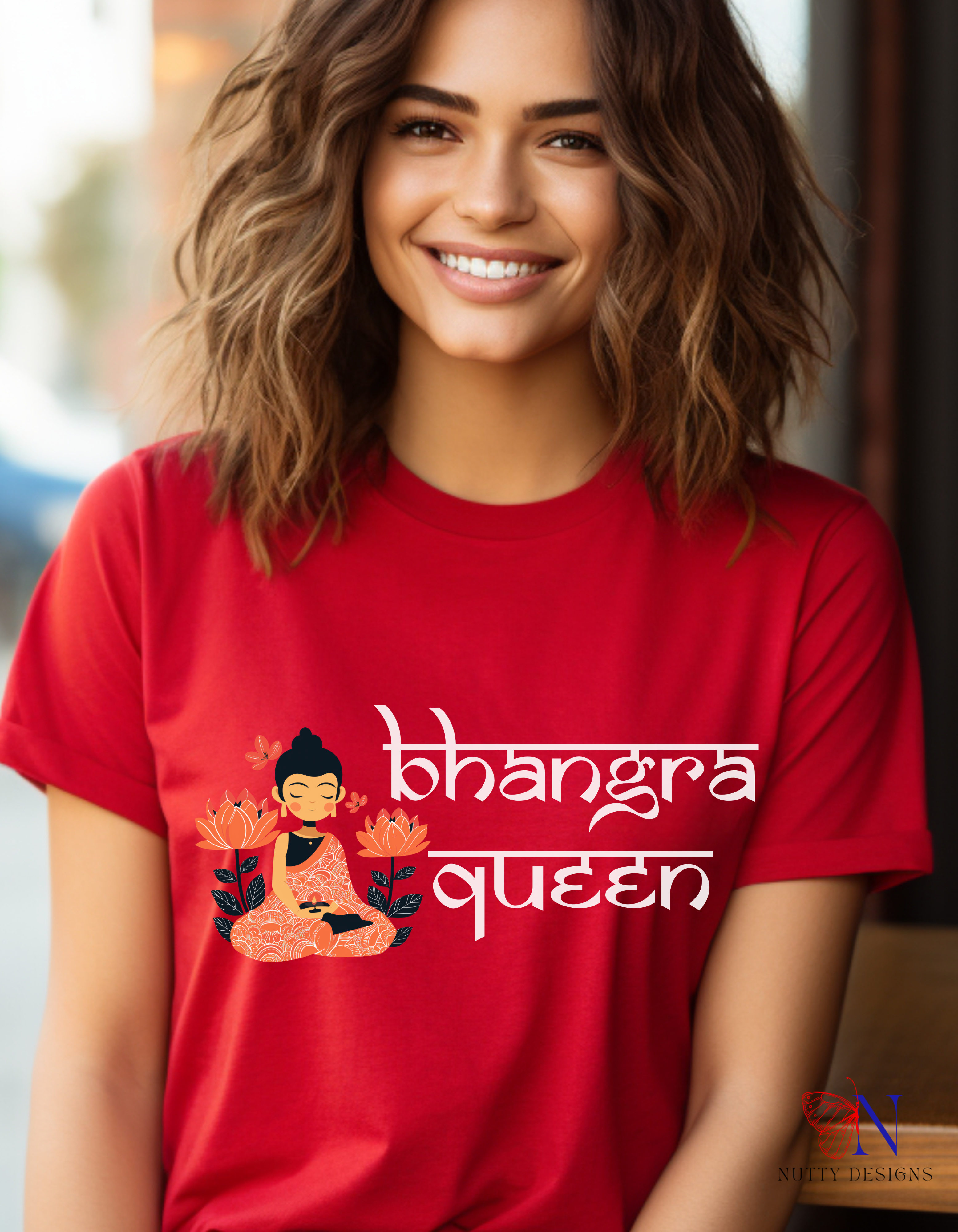 Bhangra Queen Funny Indian pride slogan gift Desi Swag Pakistani tshirt Brown humor T-shirt Punny tee shirt Unisex Short Sleeve Tee