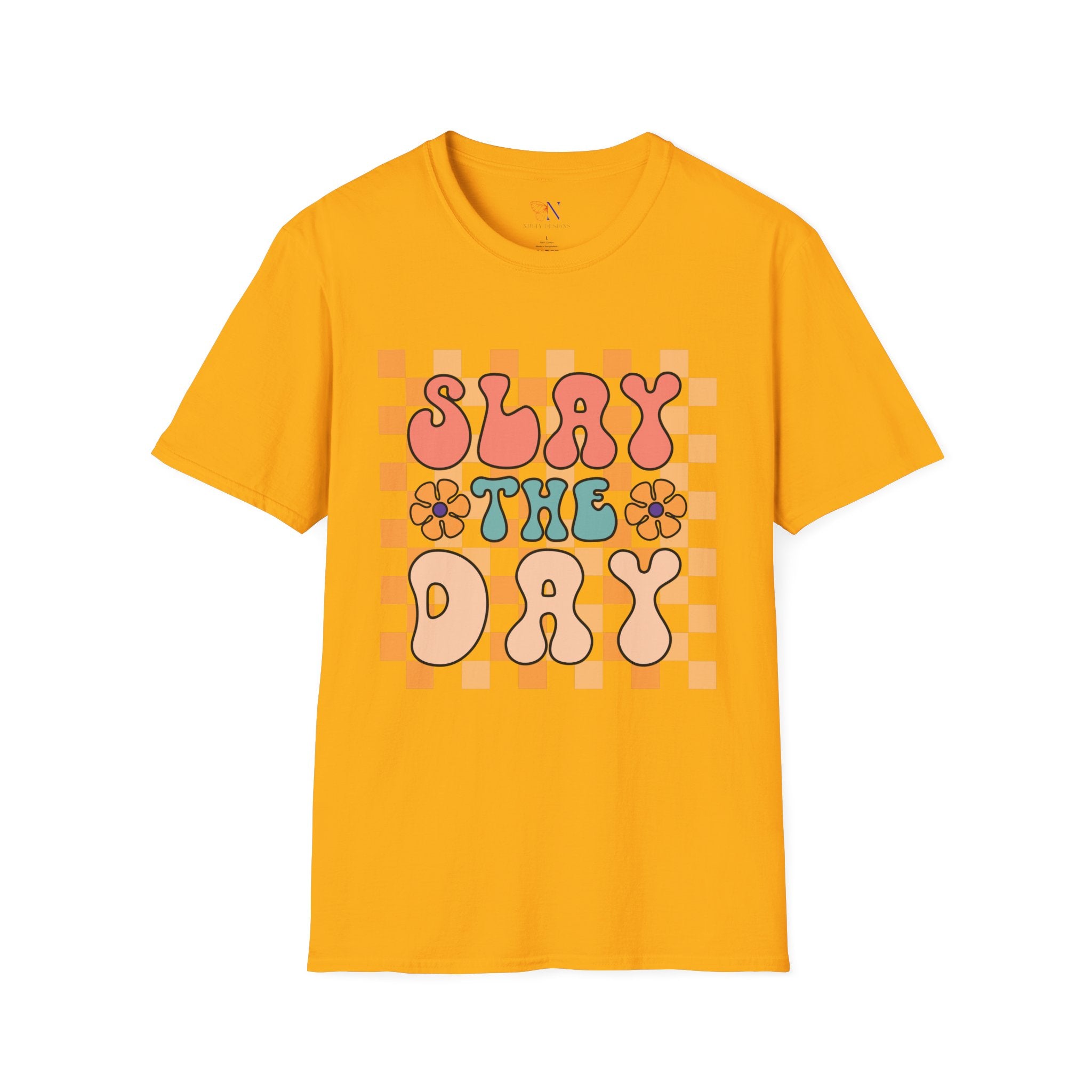 Slay The Day retro style tshirt, Inspirational Quotes, Positive Saying Tee, Positive Vibes Shirt, Inspirational t-shirt, Motivational Shirt