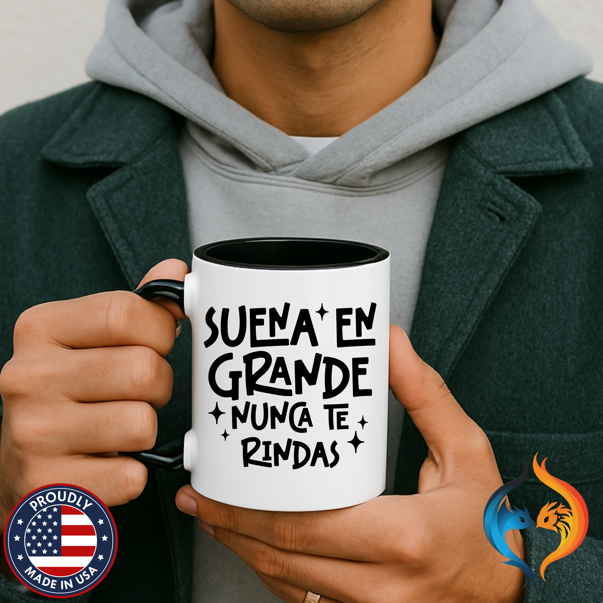 Suena En Grande Nunca Te Rindas Mug Product Photo | Nutty Designs