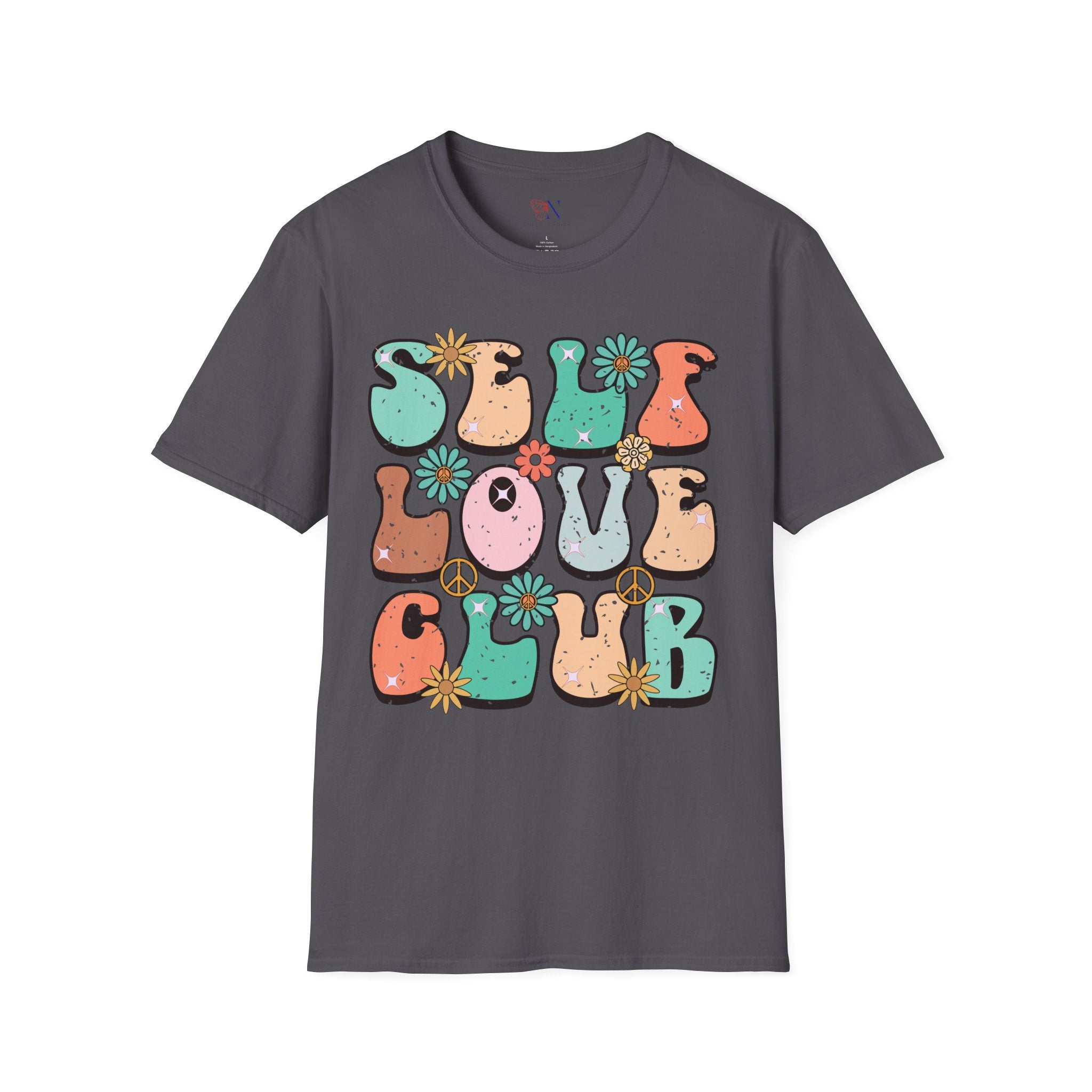 Self Love Club, Encouraging T-Shirt, Happy T-Shirt, Positive Sayings Tshirt, Good Vibes Only, Positivity Quotes unisex Shirt