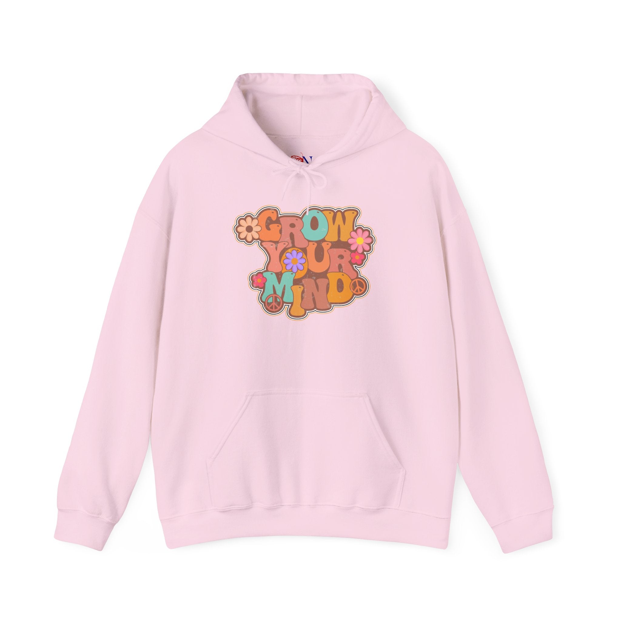 Grow Your Mind Hoodie — Retro Floral Positivity Sweatshirt