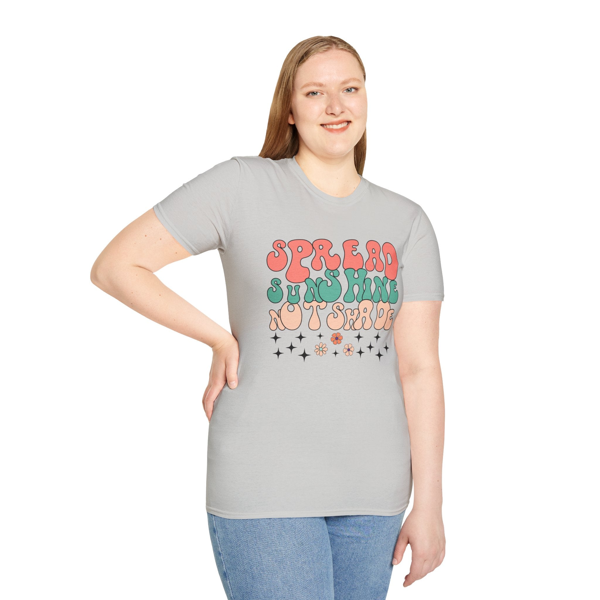 Retro Sunshine Not Shade T-Shirt, Positive Vibes Tee, Inspirational Shirt, Happy Vibes Top, Motivational tshirt, Sunny Days Apparel