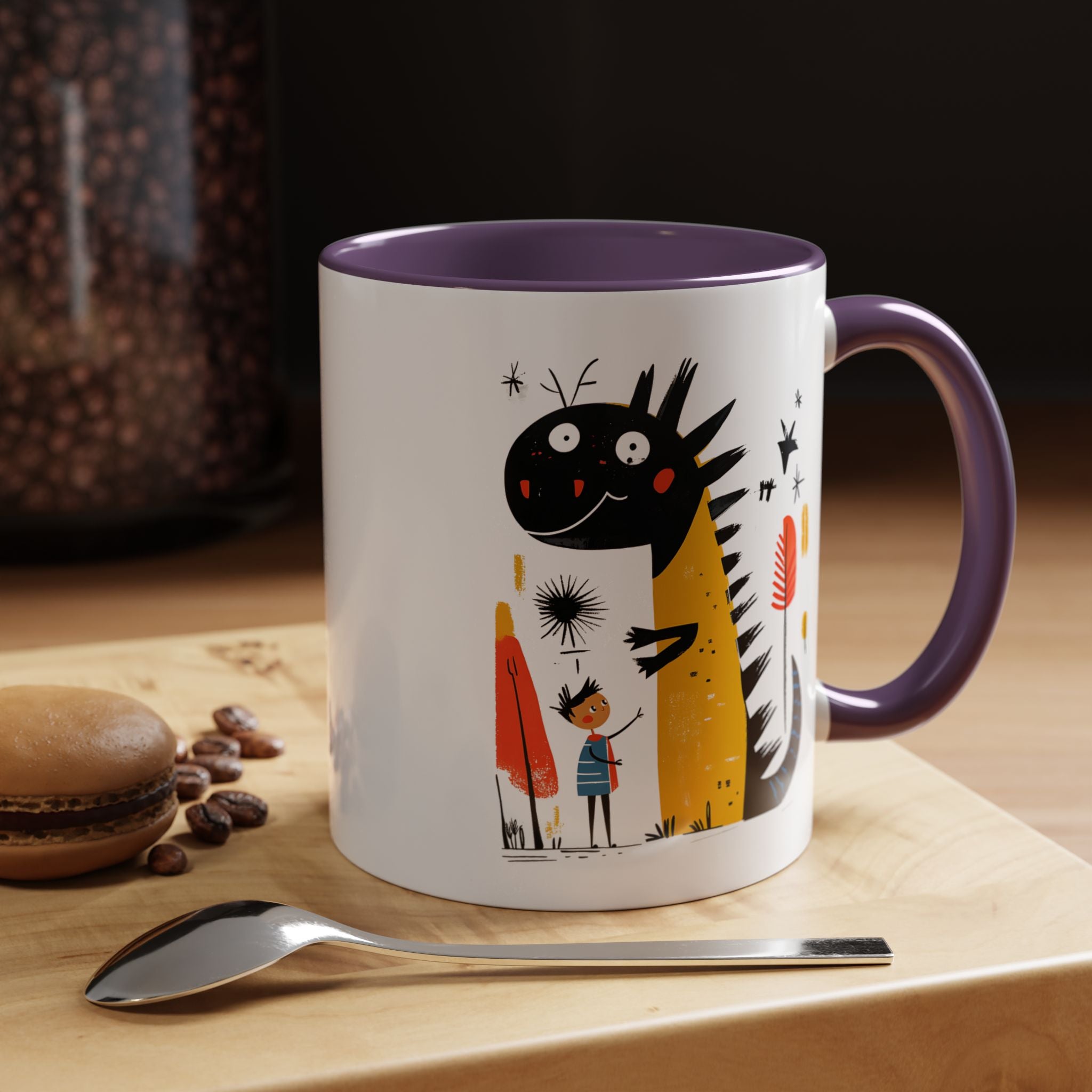 Funny Coffee Mug, Personalized Mug, My Dragon and I Accent Cup (11, 15oz), Gift Under 20, White Elephant gift