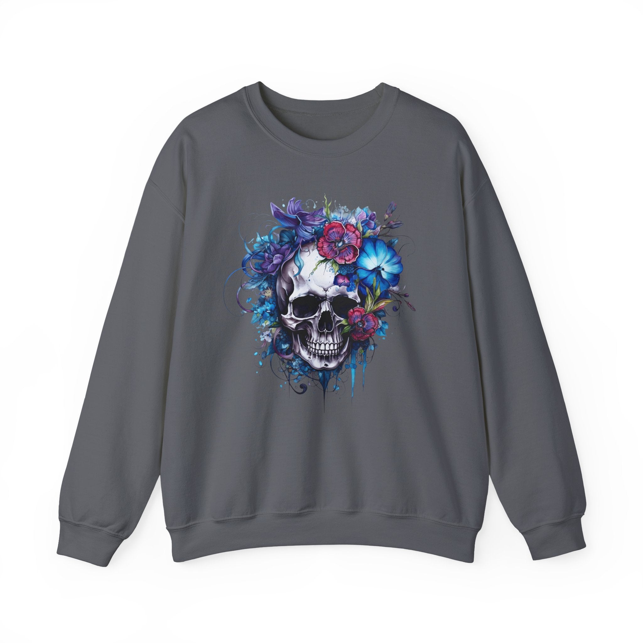 Skull Bloom, Halloween Themed Sweatshirt
