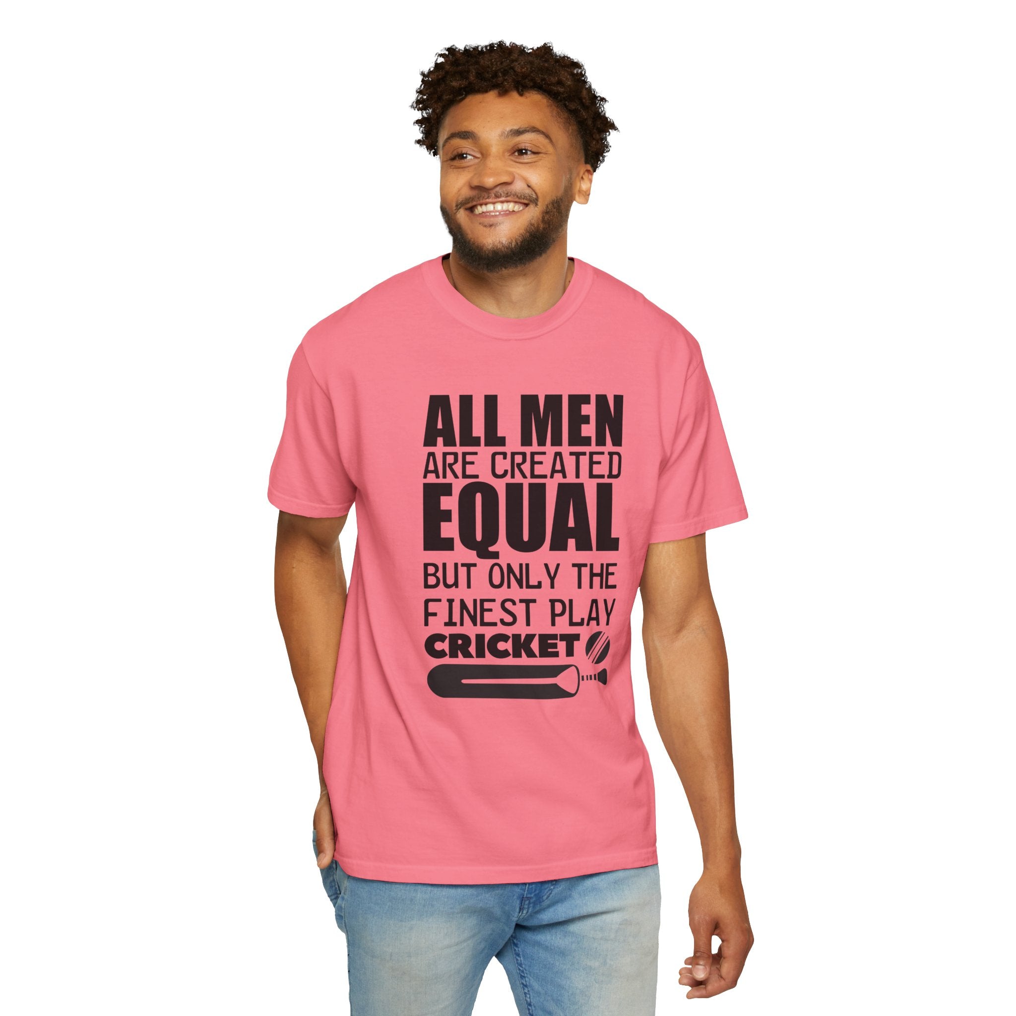 All Men Are Created Equal But Only The Finest Play Cricket, Desi funny Cricket lover gift tshirt, IPL/T20 world cup tees Unisex T-shirt