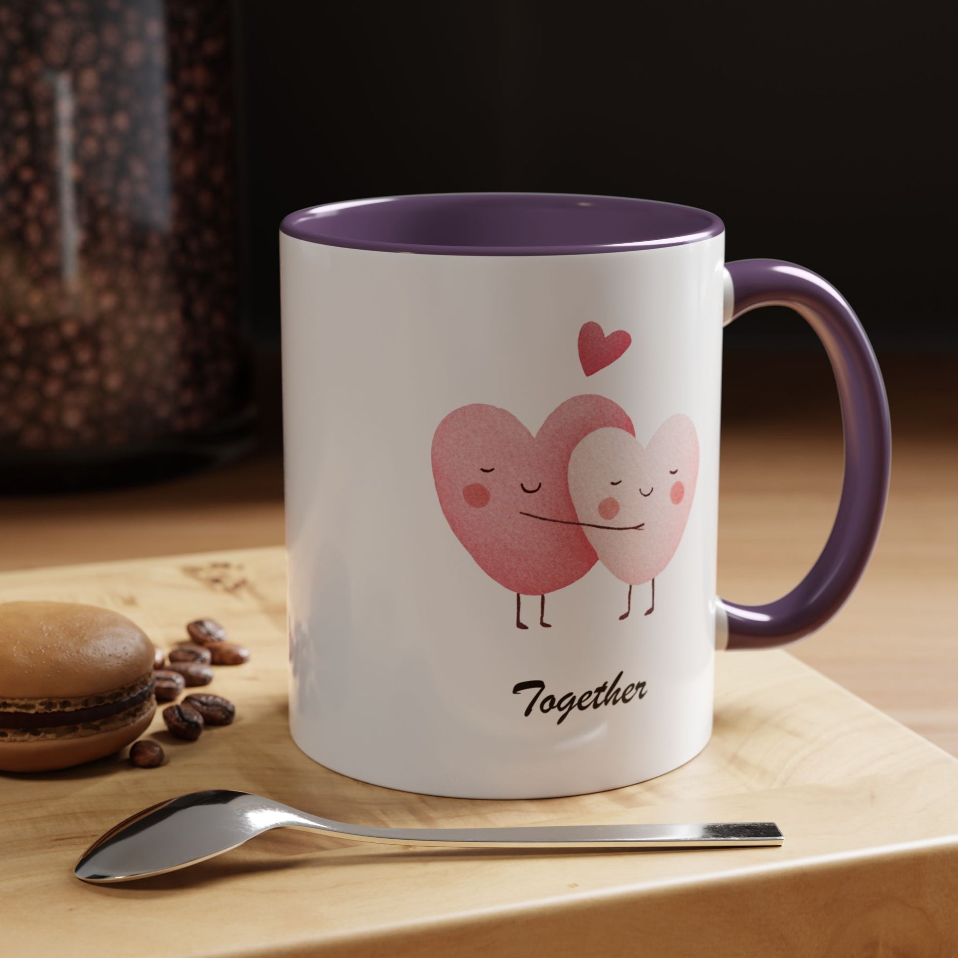 Two Hearts Better Together Mug Lifestyle Mockup | Nutty Designs