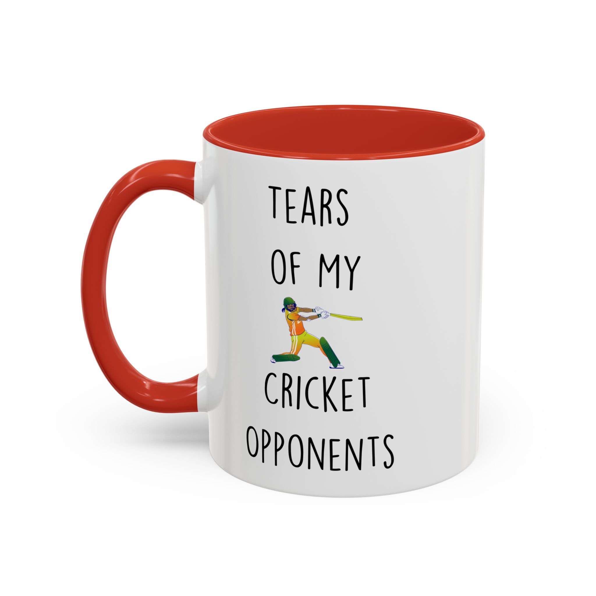 Funny Coffee Mug, Personalized Mug, Tears Of My Cricket Opponents, Accent Cup (11, 15oz), Sarcastic Mug,  Tea Coffee Cup, Gift Under 20