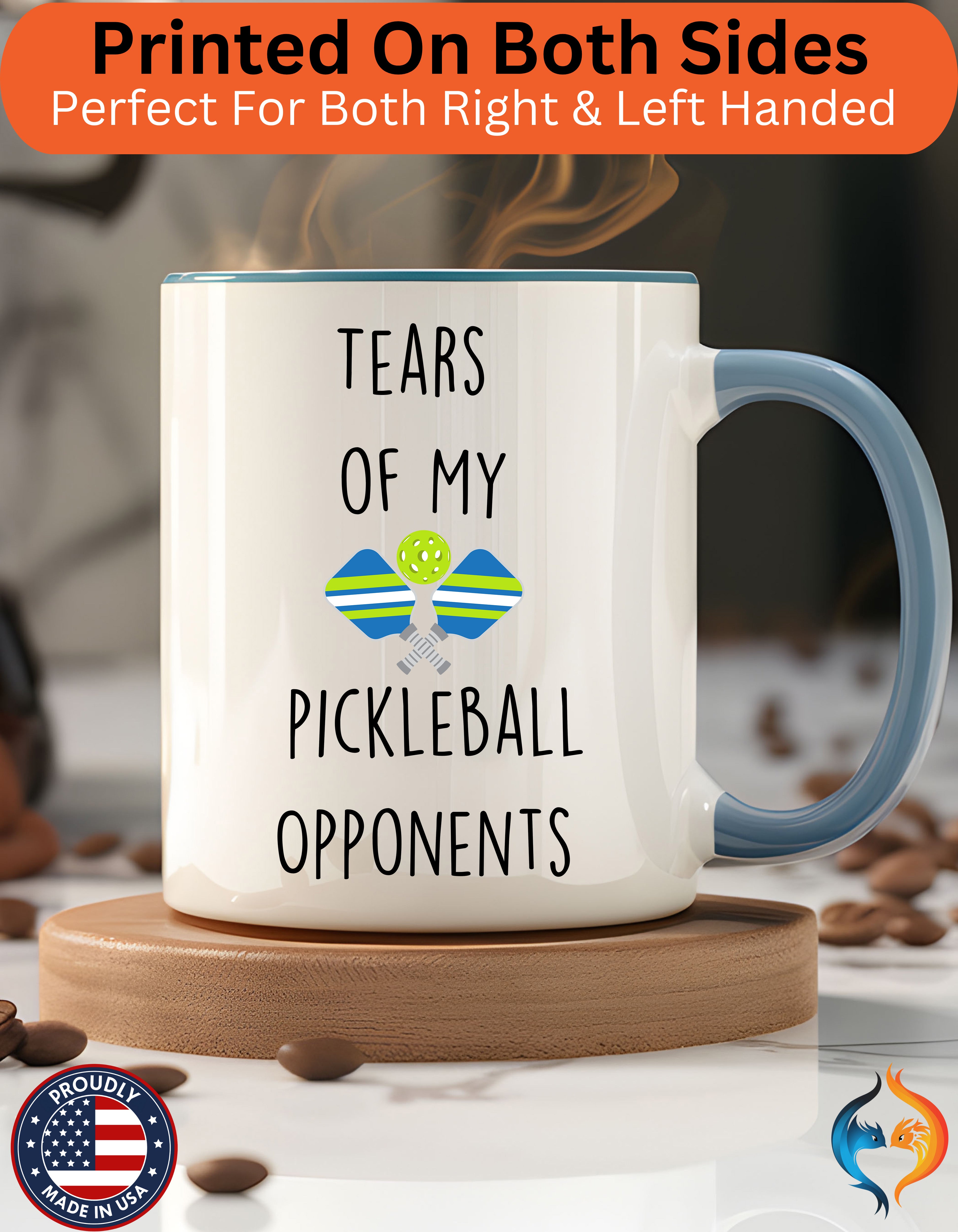 Funny Coffee Mug, Personalized Mug, Tears Of My Pickleball Opponents, Accent Cup (11, 15oz), Sarcastic Mug,  Tea Coffee Cup, Gift Under 20