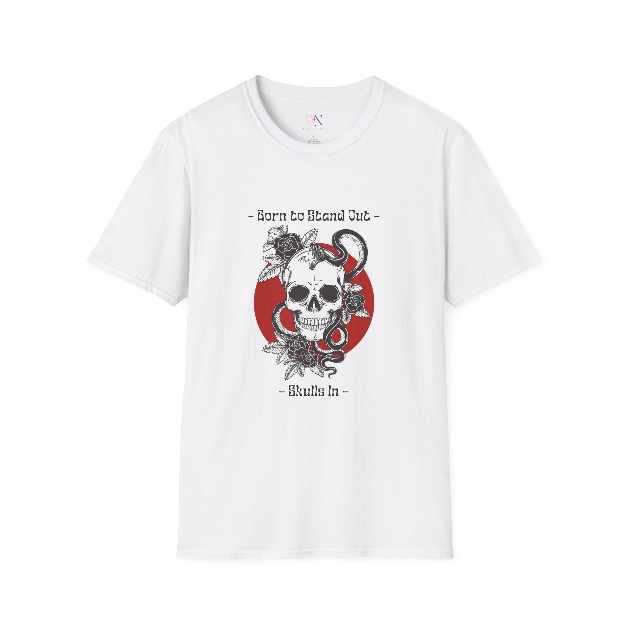 Born To Stand Out Skulls In t-shirt
