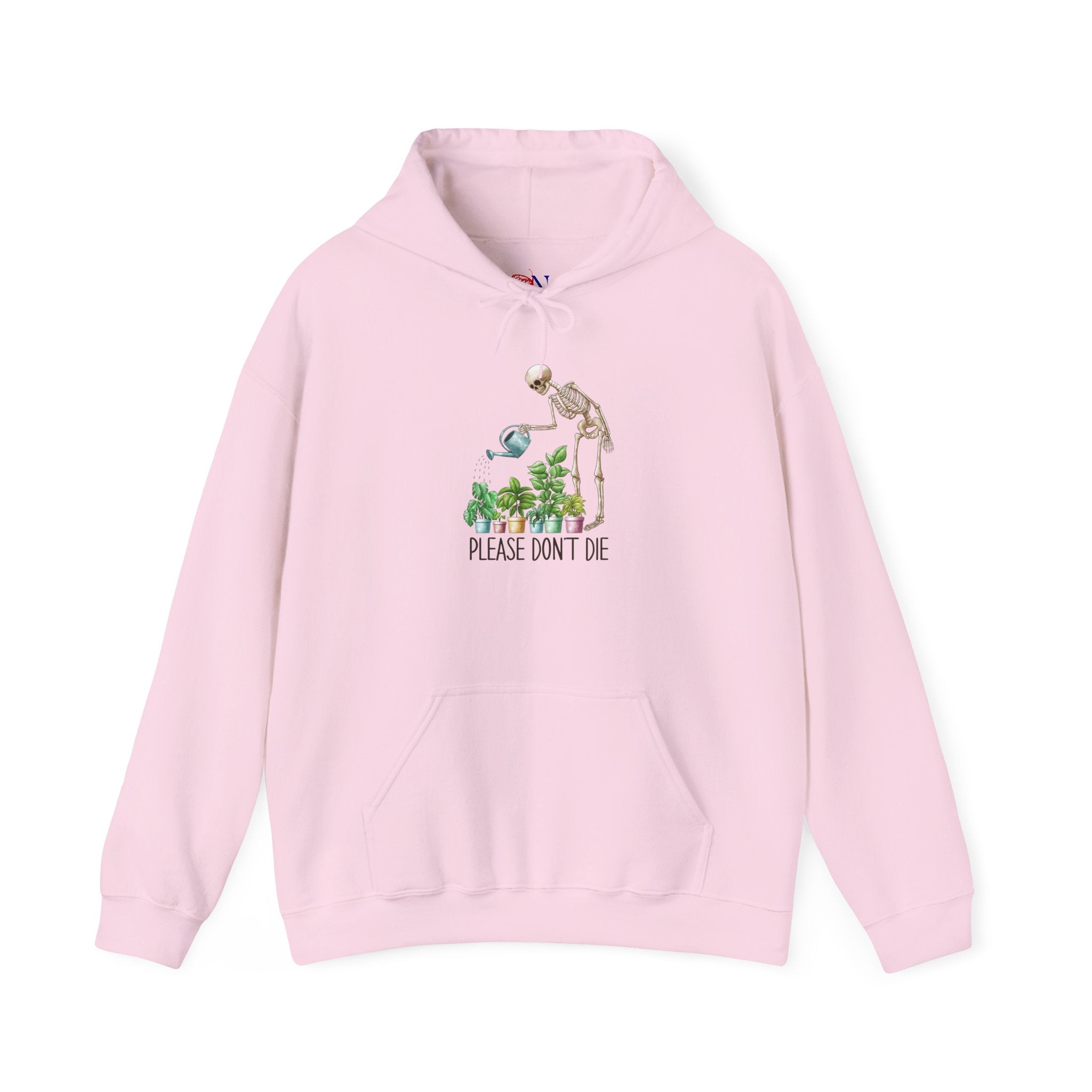 Gardener Skeleton Hoodie – 'Please Don't Die' Plant Care Sweatshirt