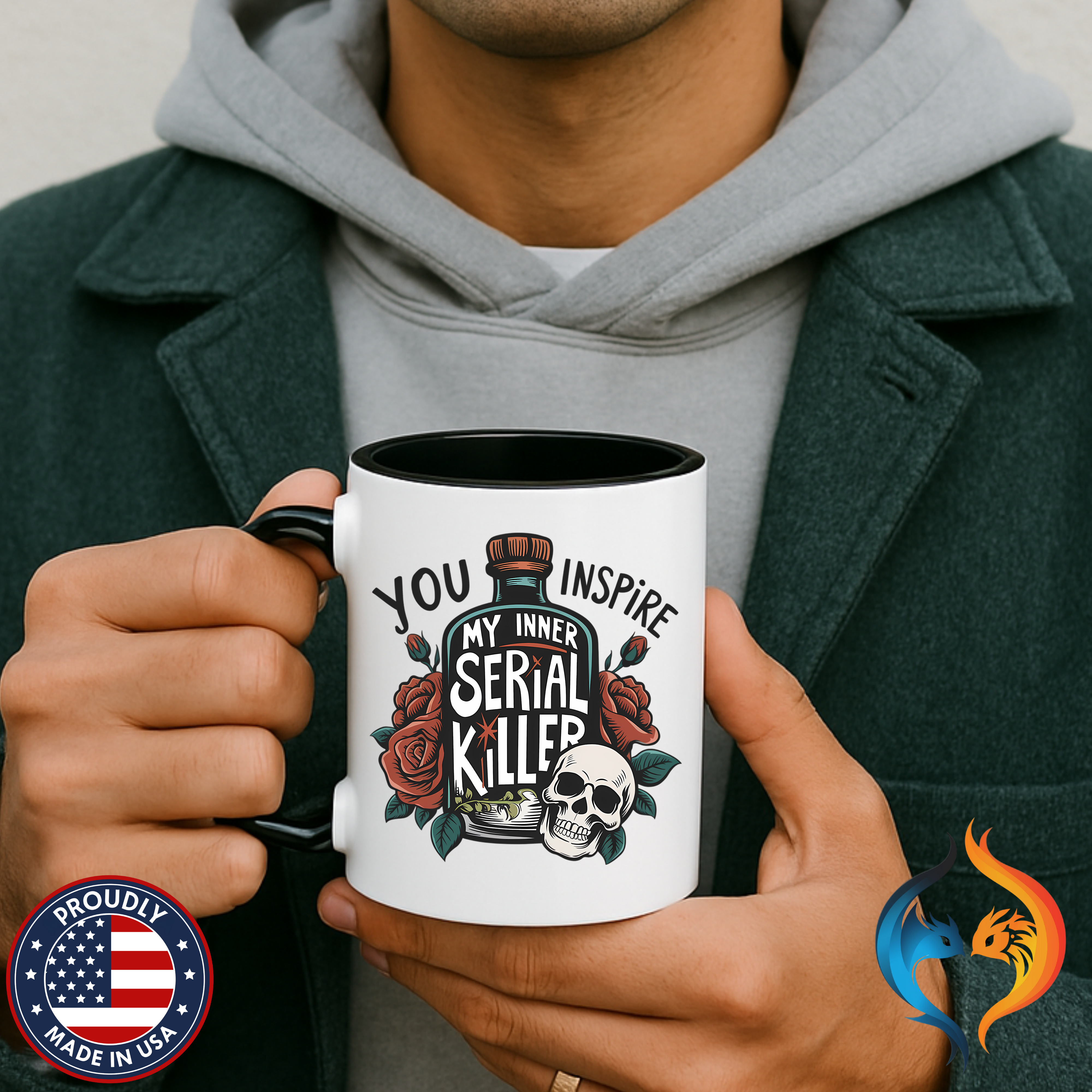 You Inspire My Inner Serial Killer Mug Lifestyle Mockup | Nutty Designs