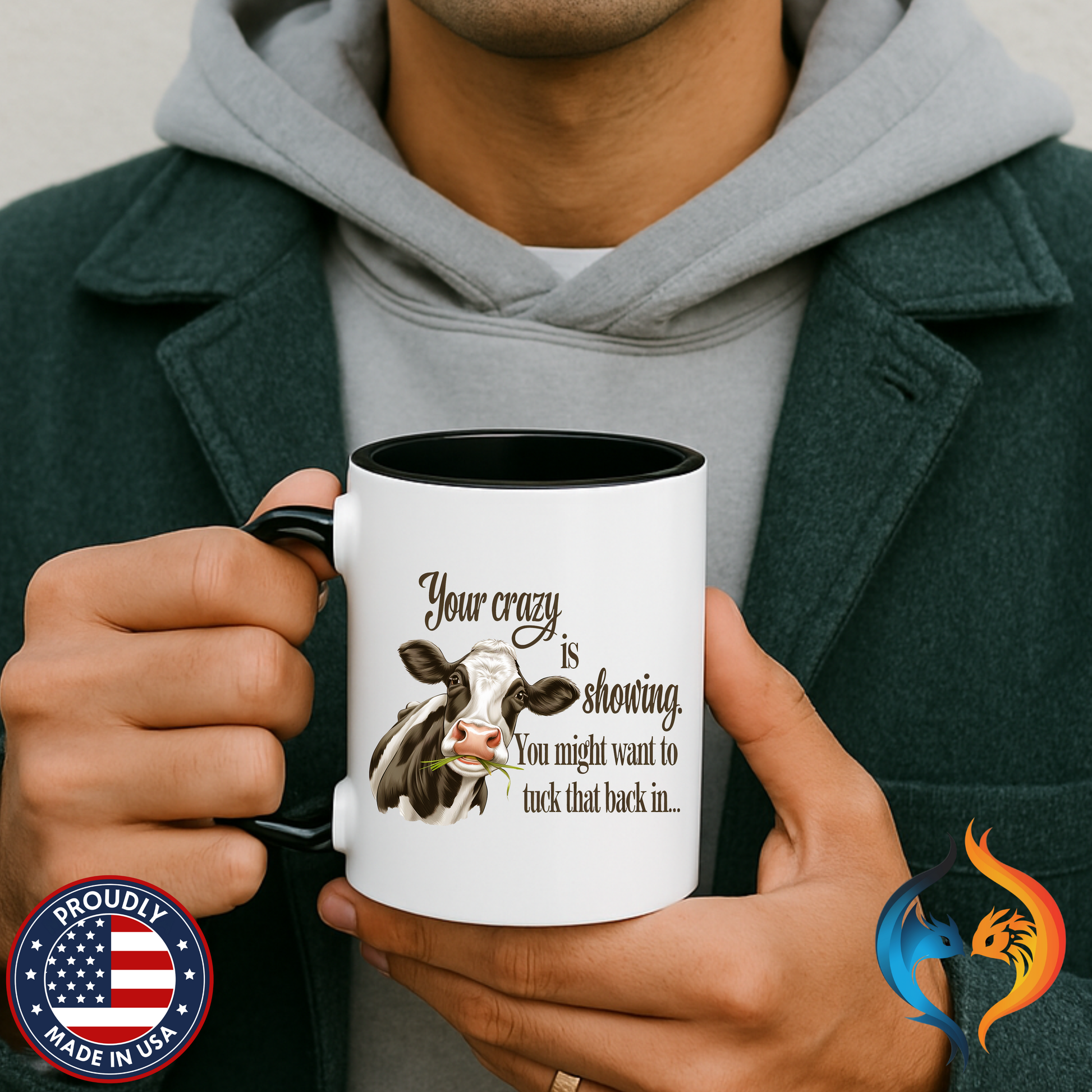 Your Crazy Is Showing Mug Lifestyle Mockup | Nutty Designs
