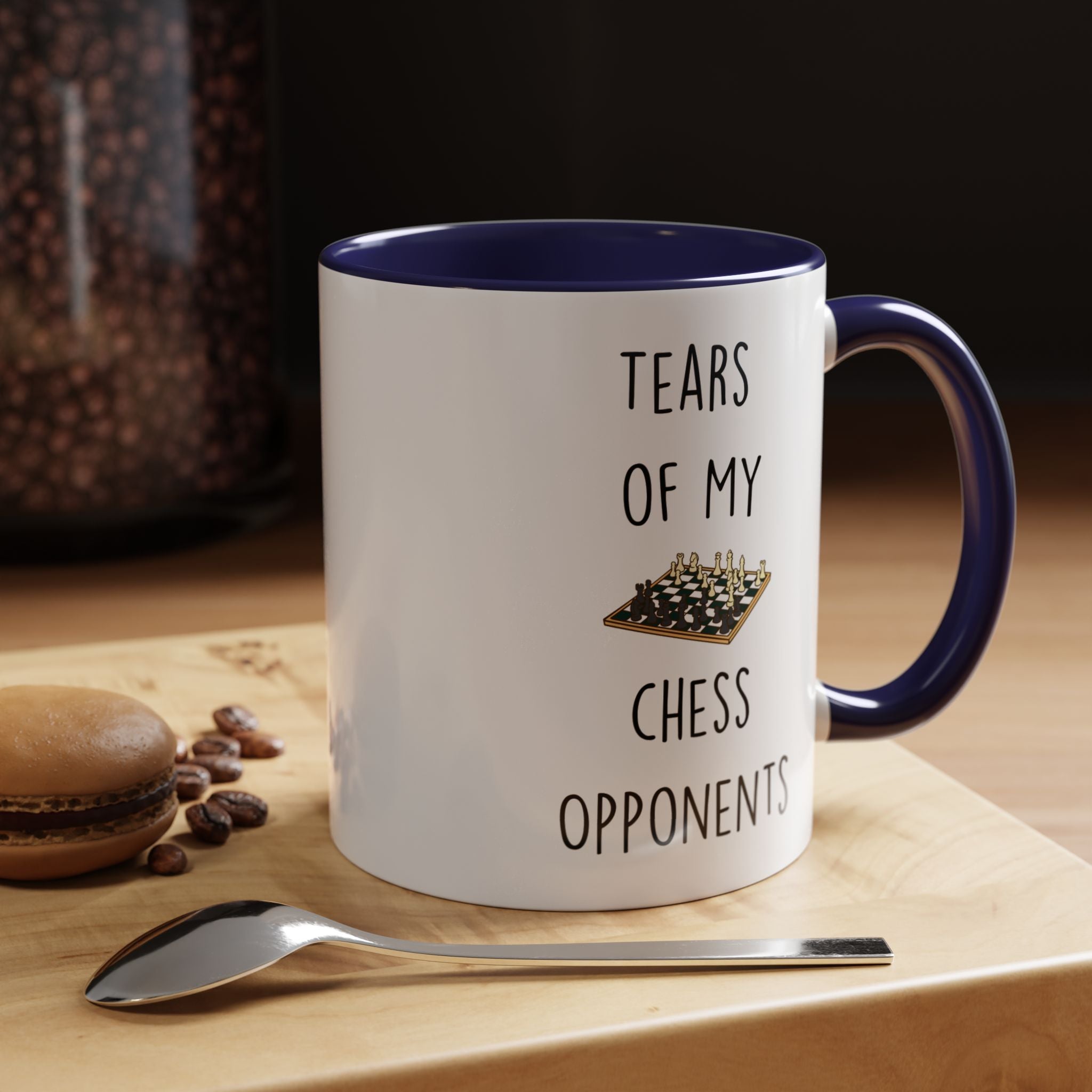 Funny Coffee Mug, Personalized Mug, Tears Of My Chess Opponents, Accent Cup (11, 15oz), Sarcastic Mug,  Tea Coffee Cup, Gift Under 20
