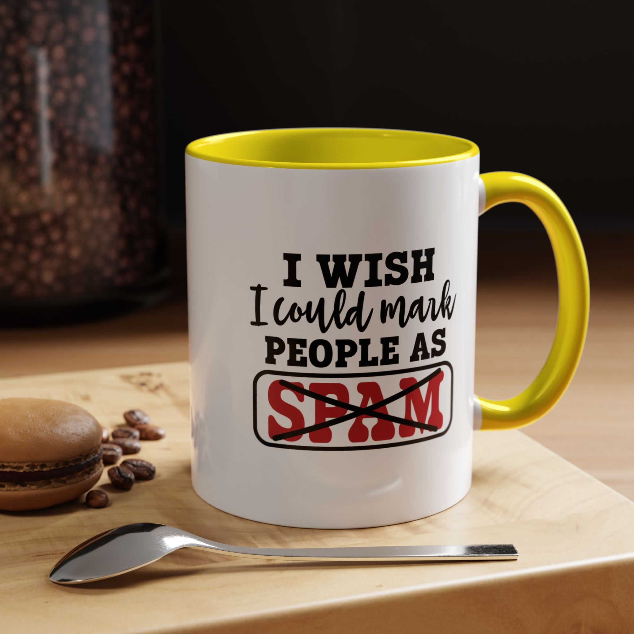 Wish I Could Mark People | Funny Coffee Mug, Sarcastic Tea Cup, Unique Gift Idea
