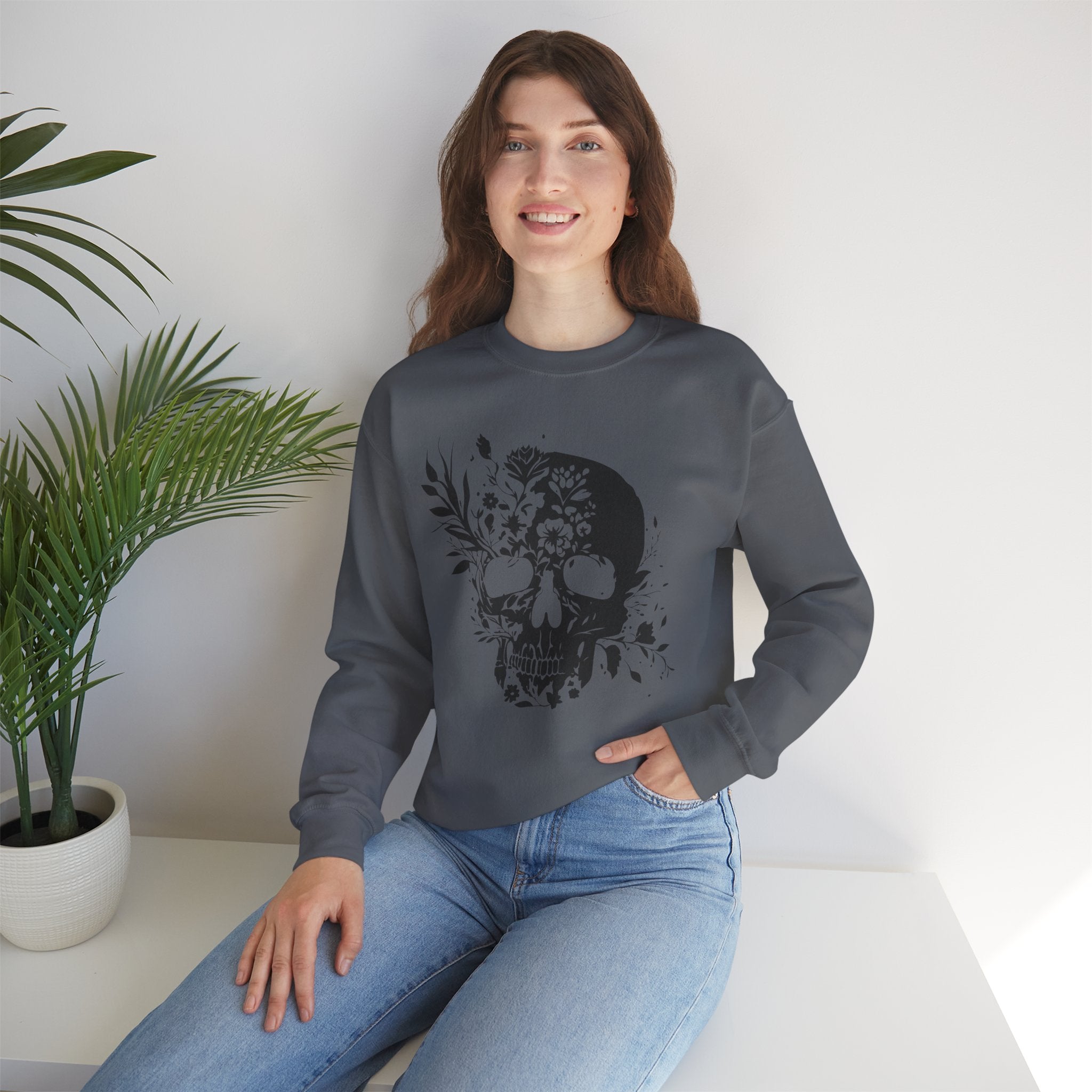 Skull Growing Flowers sweatshirt