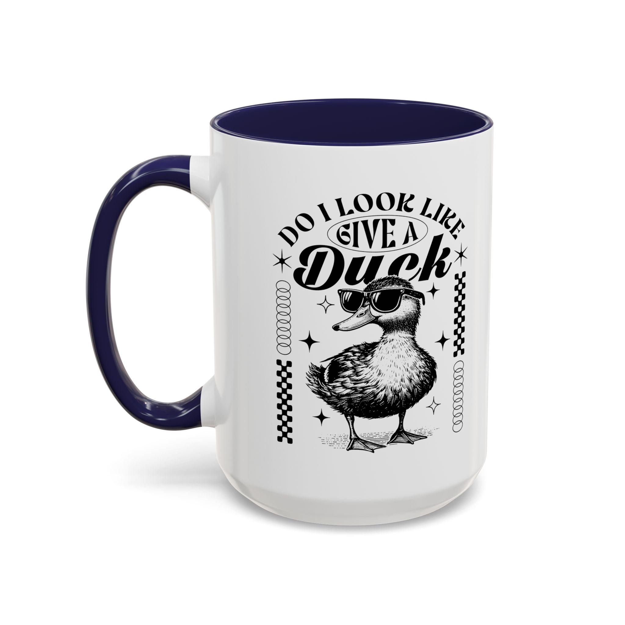 Funny Coffee Mug, Personalized Mug, Cute Do I Look Like I Give A Duck, Accent Cup (11, 15oz), Gift Under 20, White Elephant Animal Lover Cup
