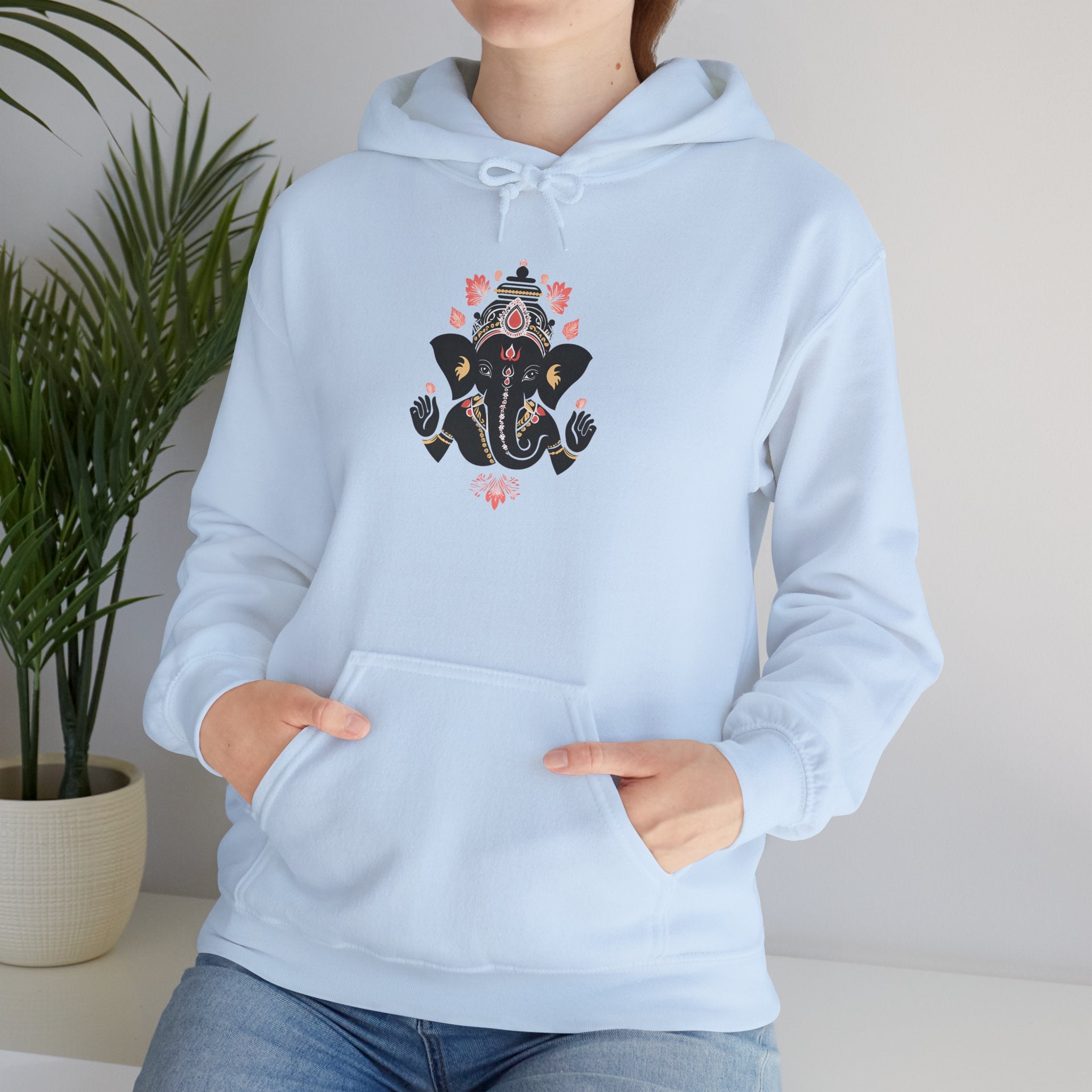 Ganesha Hindu Elephant Hoodie – Spiritual Blessings Pullover