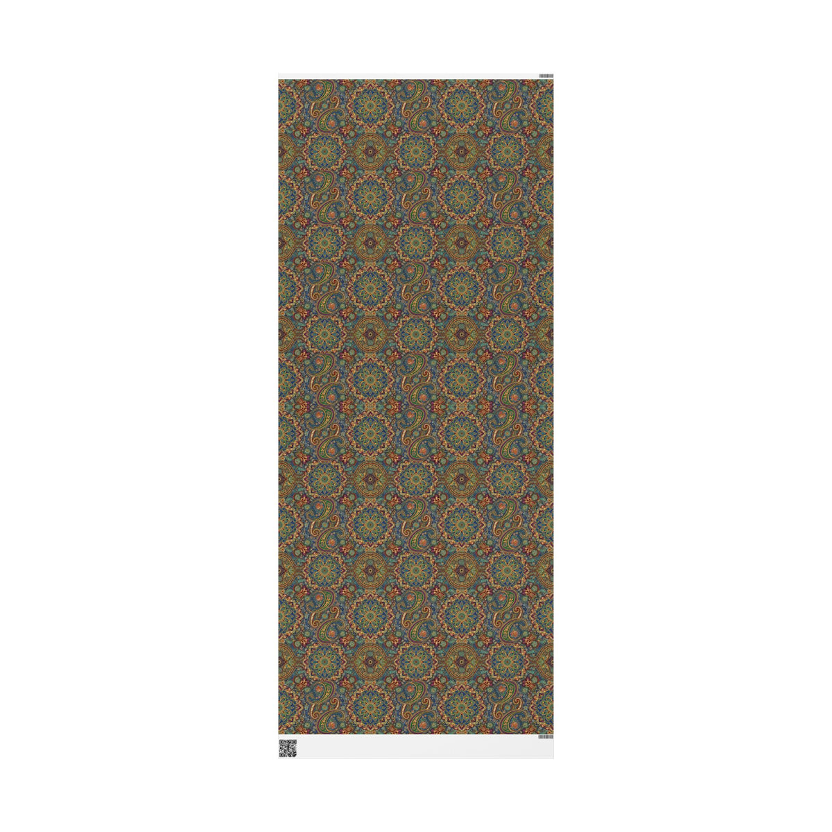 Diwali Wrapping Paper Roll - Vintage Jewel Paisley Indian Gift Wrap