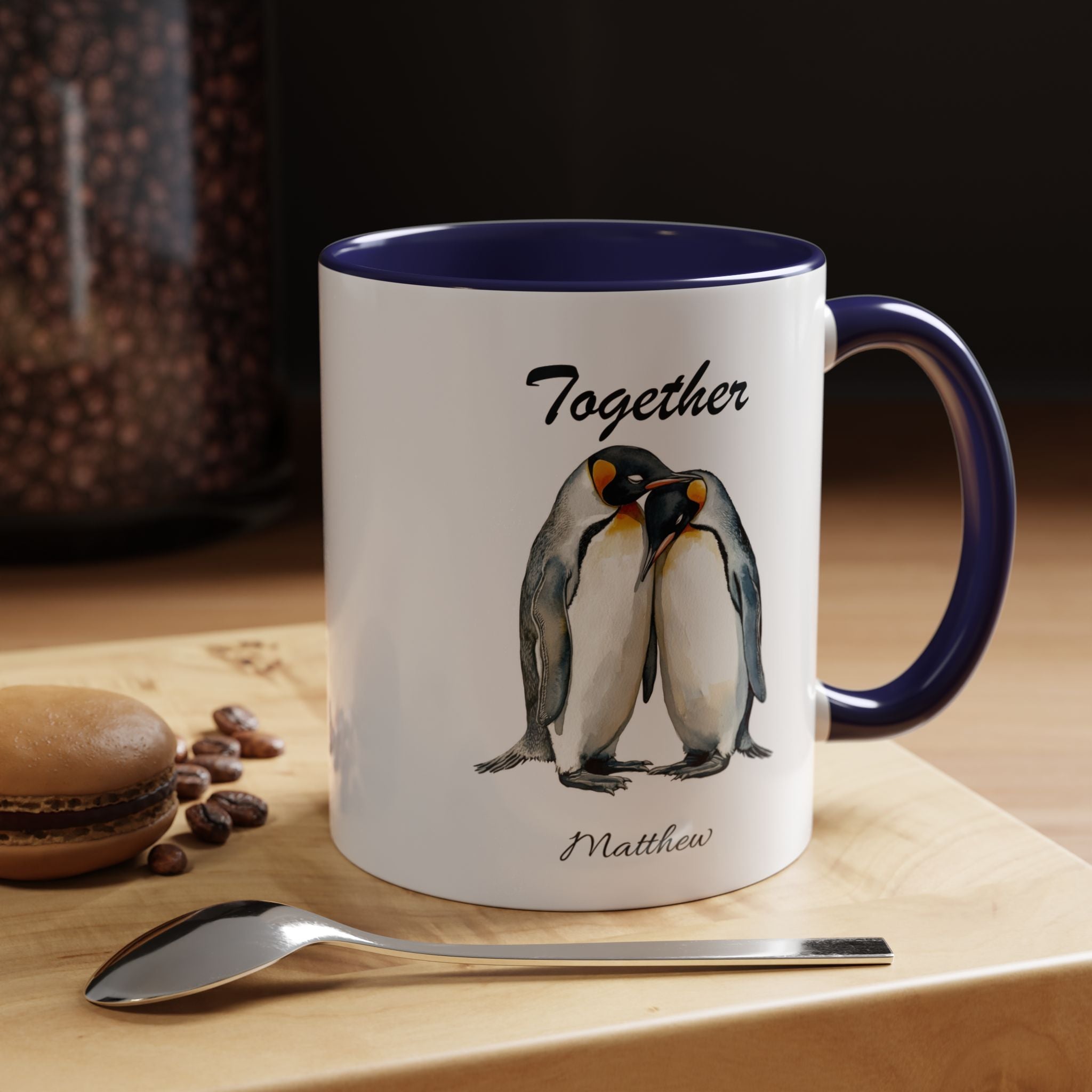 Always Together Penguins Mug | , Personalized Name Option