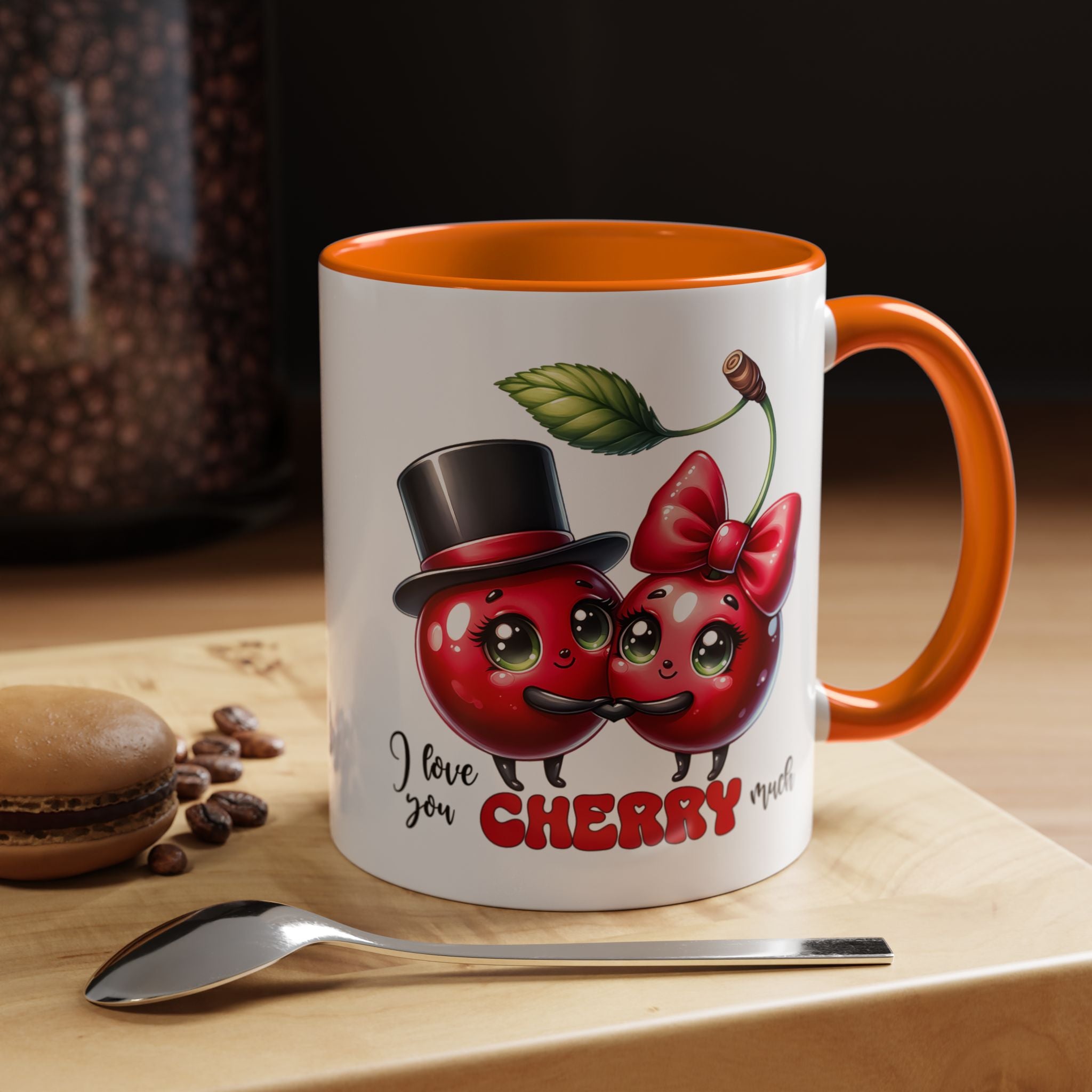 Personalized Cherry Couple Mug - I Love You Cherry Much