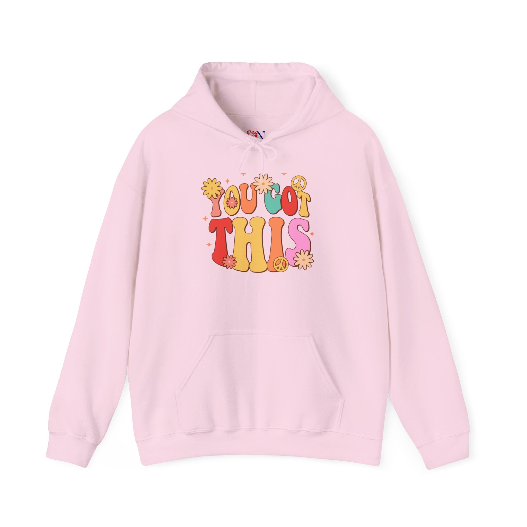 Hoodie - 'You Got This' Retro Flower Power Graphic Pullover