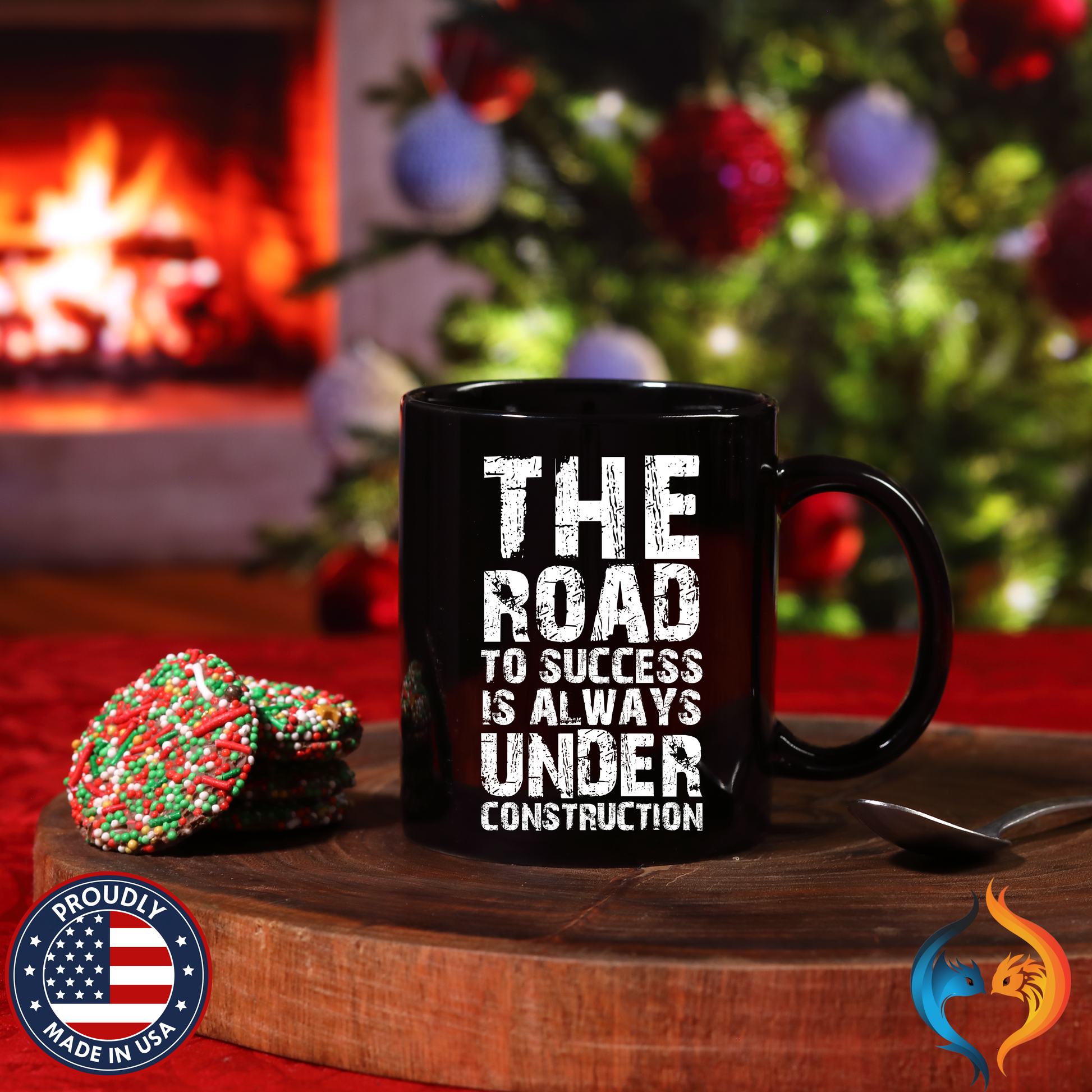 Road To Success is Always Under Construction Mug Lifestyle Mockup | Nutty Designs
