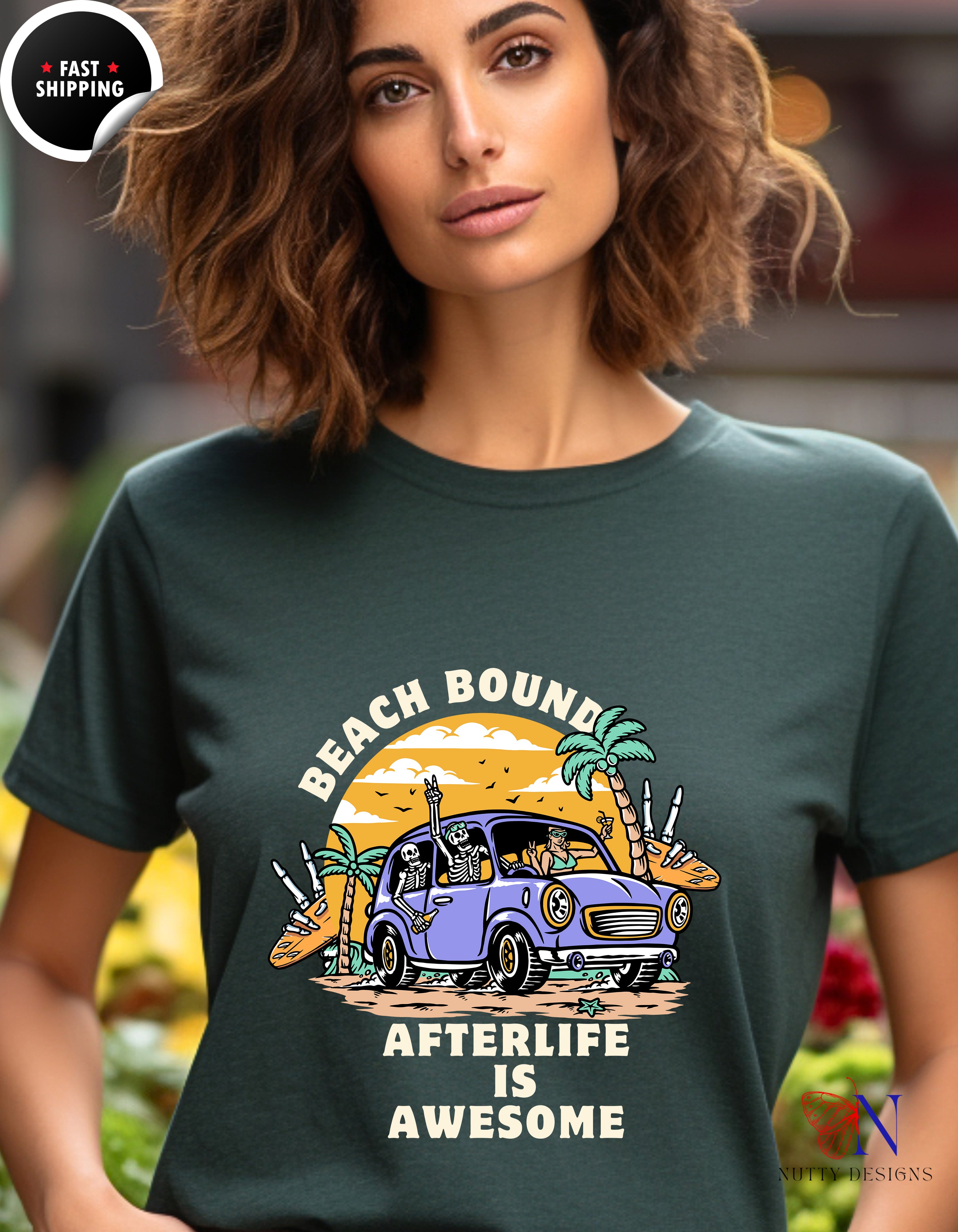 Afterlife Is Awesome - Funny Skeleton T-shirt