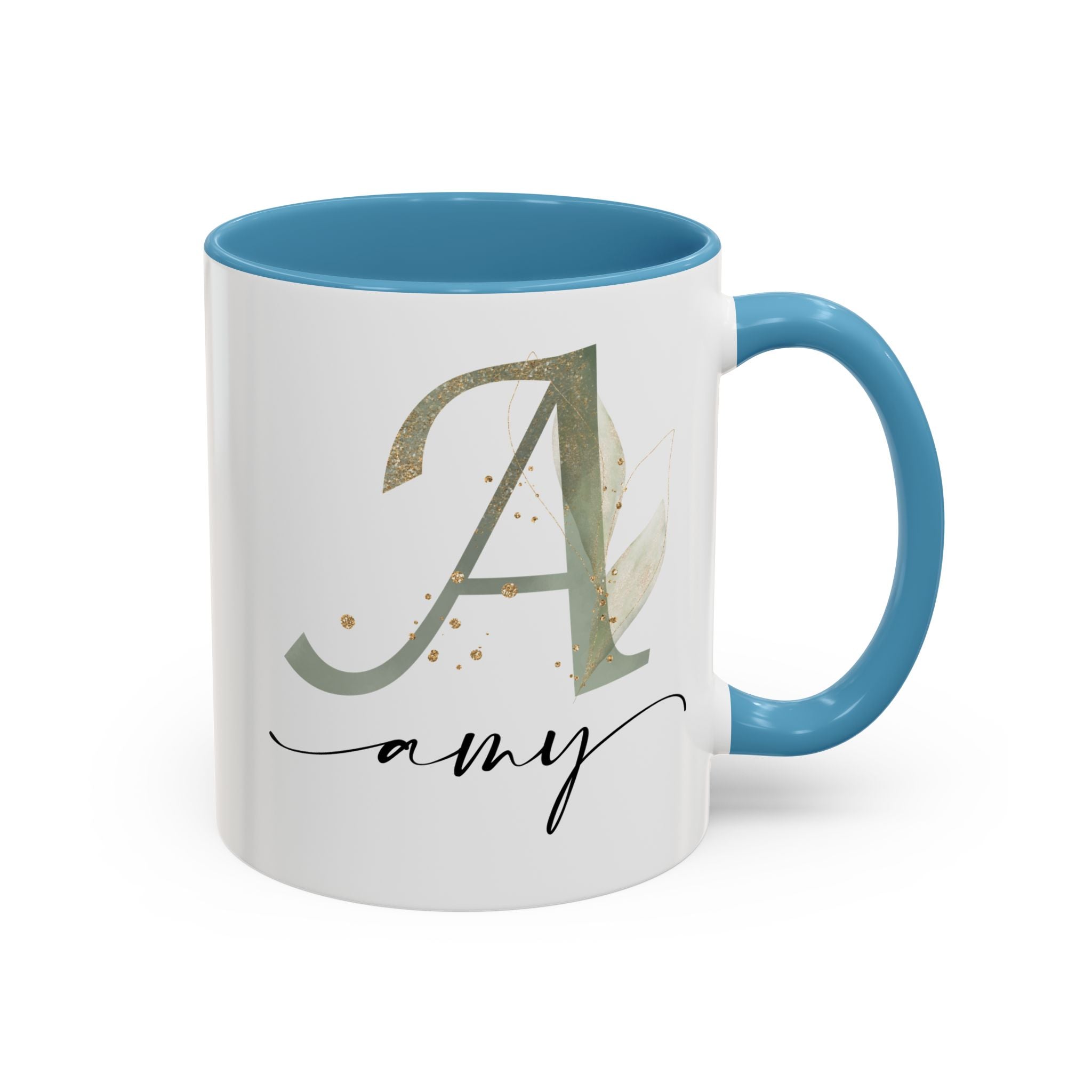 Personalized Floral Initial Coffee Mug for her, Custom Name Mug, Wedding Favor, Unique Home Décor Coffee Cup, Girlfriend Gift, Monogram Mug
