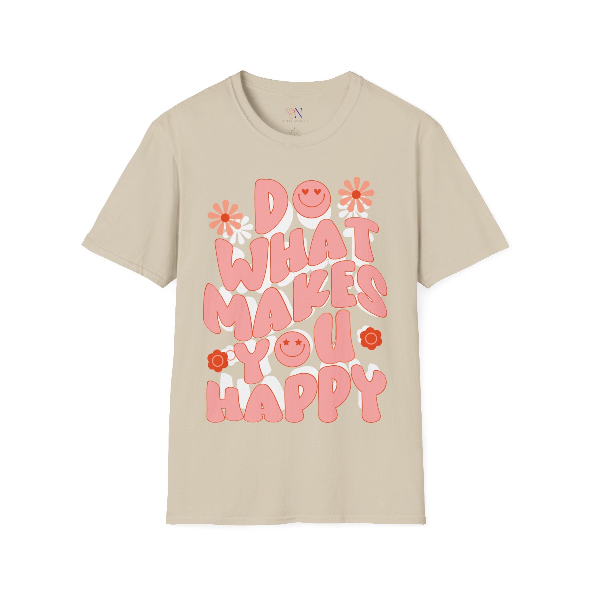 Do What Makes You Happy, Motivational/Inspirational gift tshirt, Aesthetic Text Shirt, Preppy Trendy Shirt, Positivity Quotes unisex Shirt