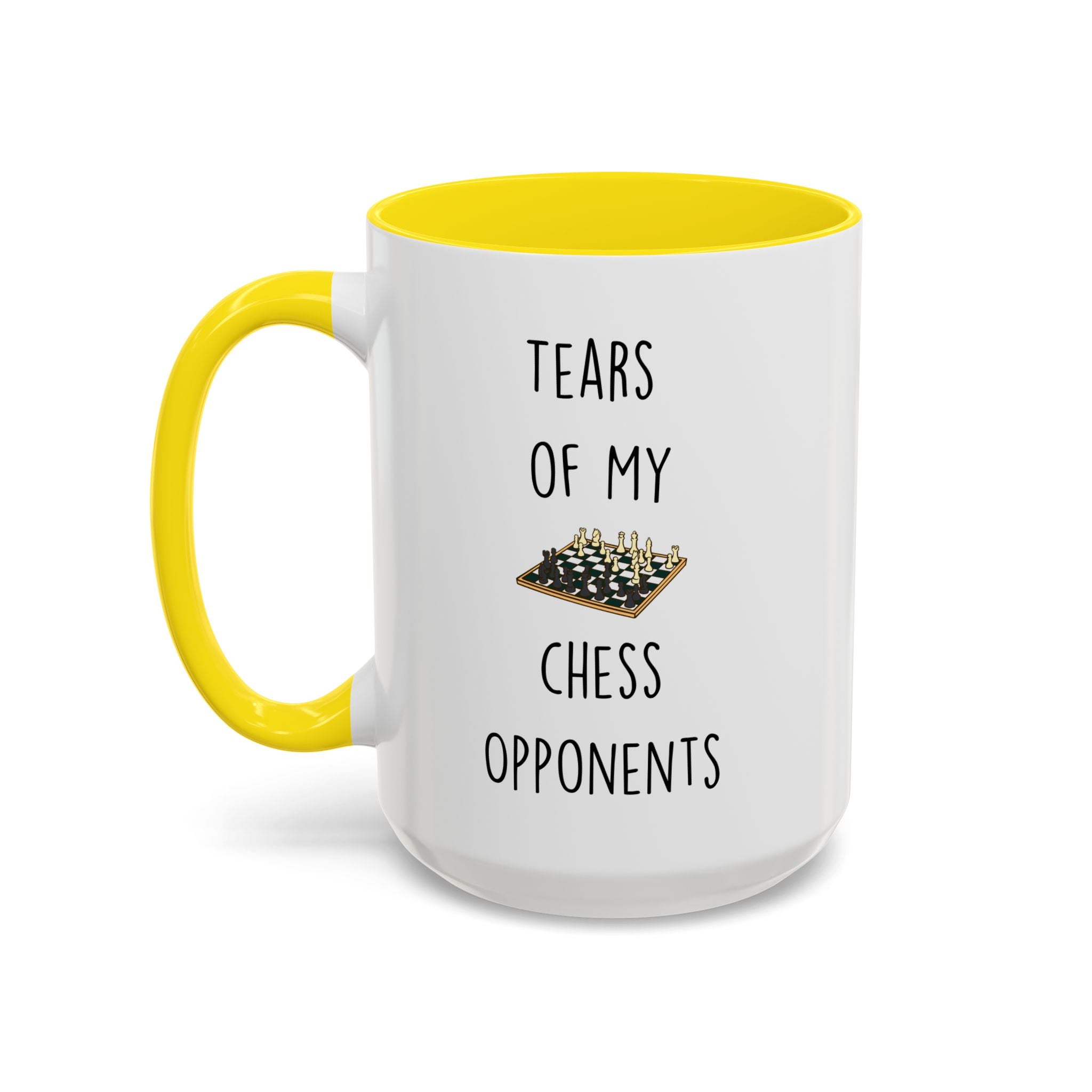 Funny Coffee Mug, Personalized Mug, Tears Of My Chess Opponents, Accent Cup (11, 15oz), Sarcastic Mug,  Tea Coffee Cup, Gift Under 20