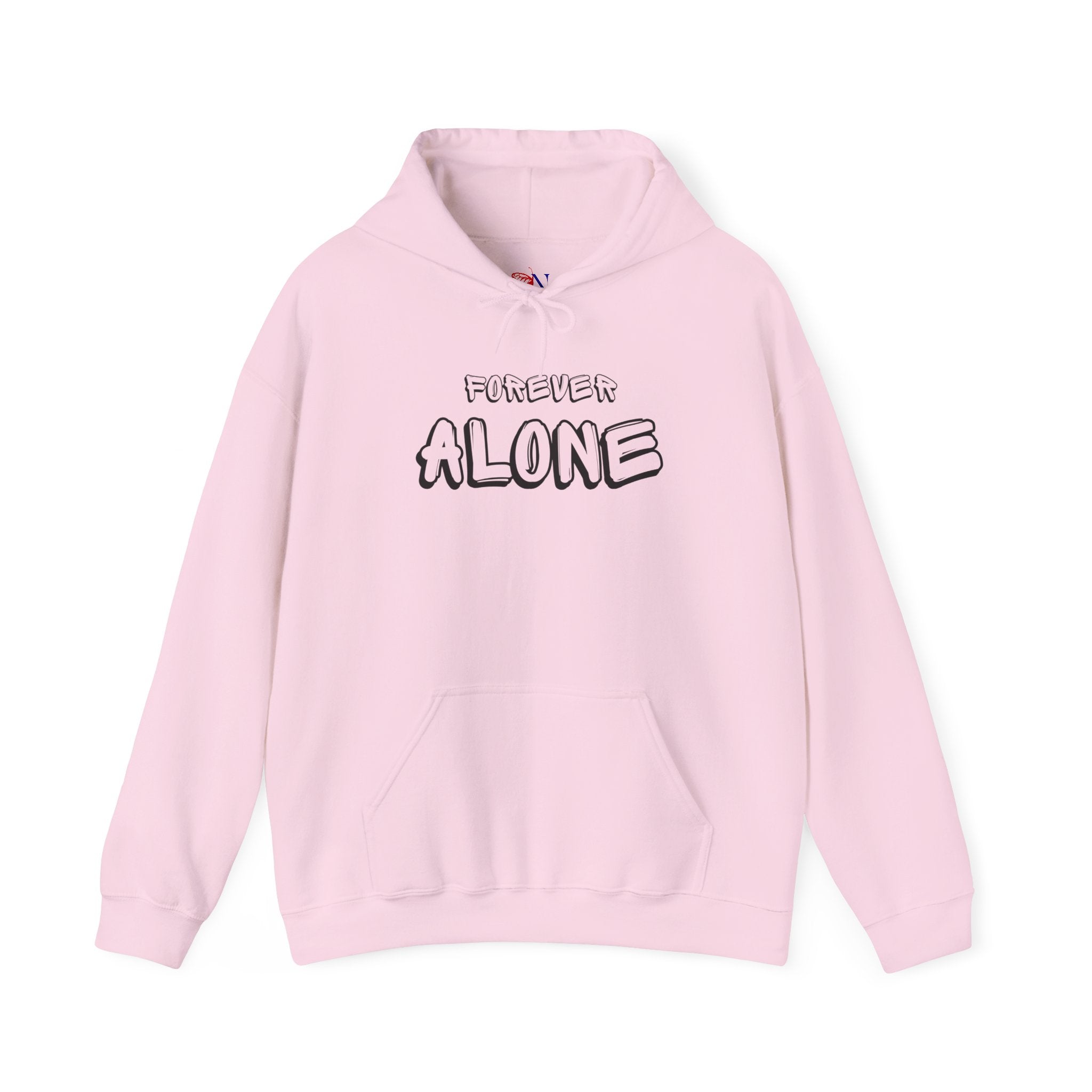 Forever Alone Hoodie – Minimalist White Graphic Pullover