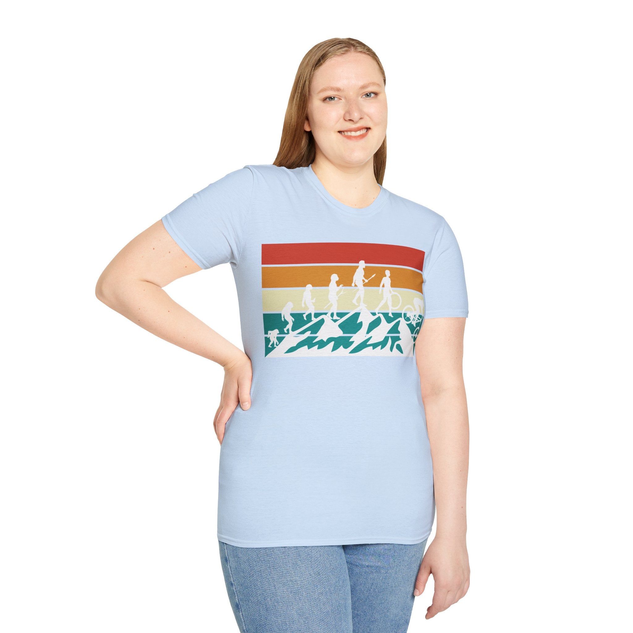 Mountain Biking Retro T-shirt, Cyclist Bike Lover Gift Unisex Tee