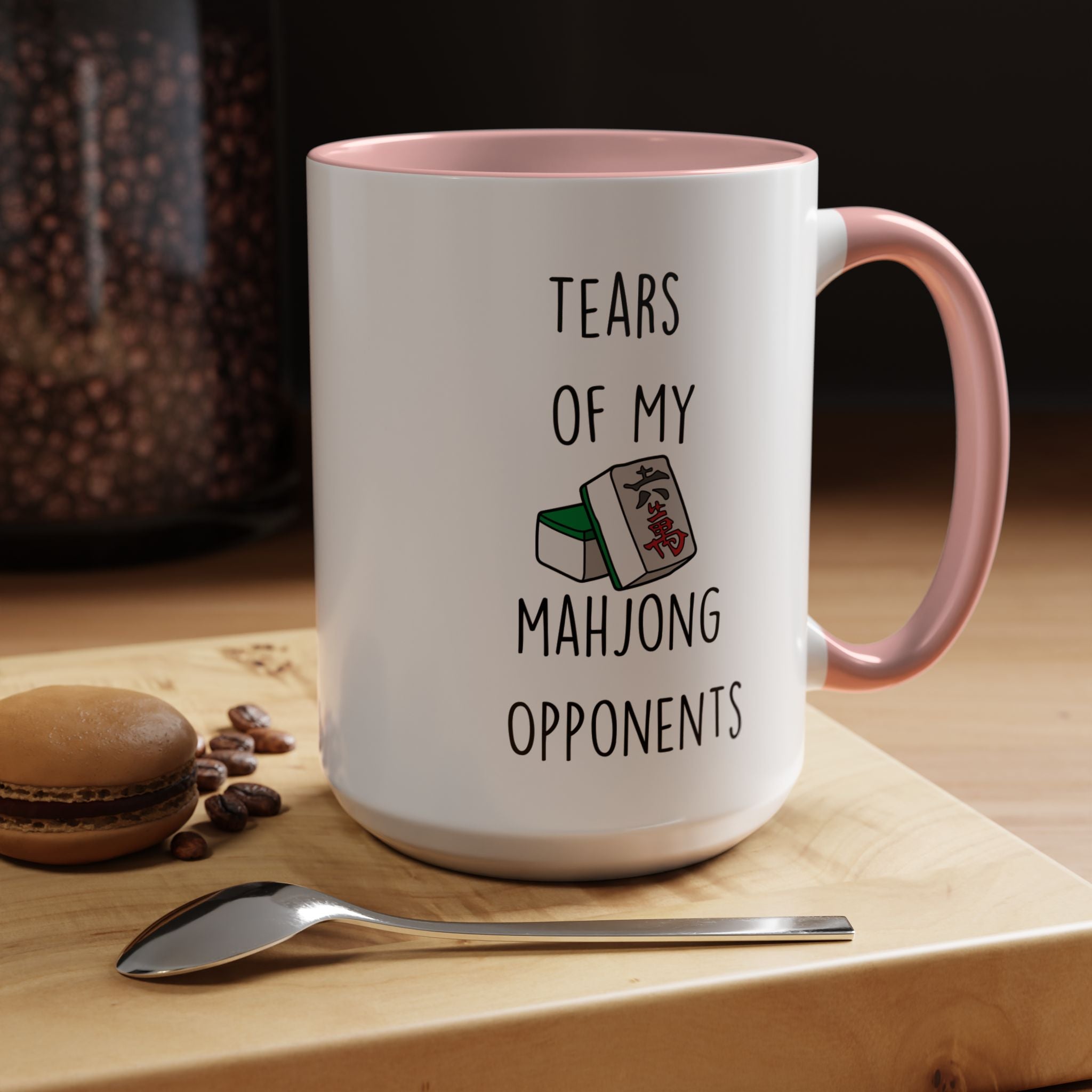 Funny Coffee Mug, Personalized Mug, Tears Of My Mahjong Opponents, Accent Cup (11, 15oz), Sarcastic Mug,  Tea Coffee Cup, Gift Under 20