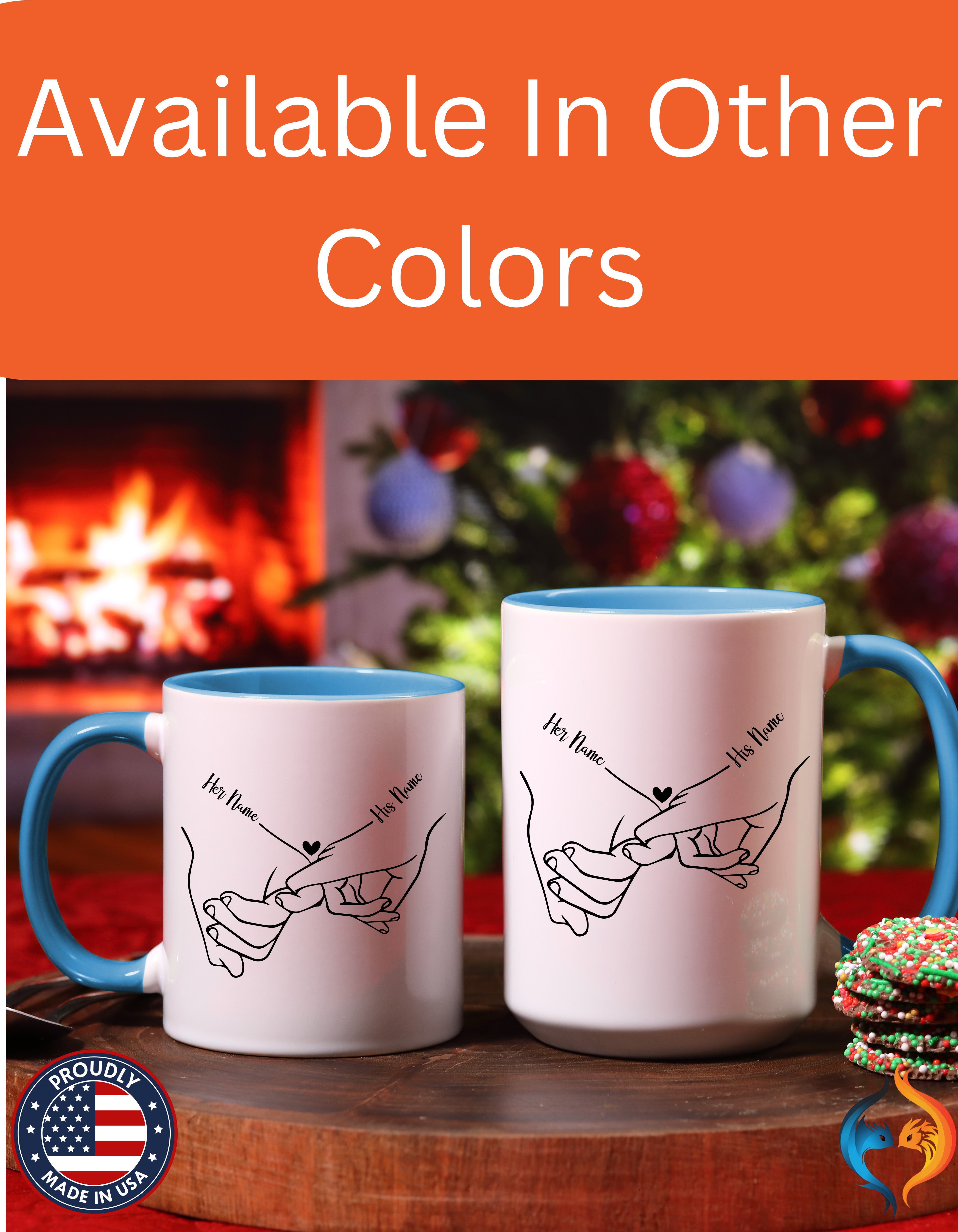 Always Us Holding Hands Illustration Mug | Floral Bracelet Wrist Art