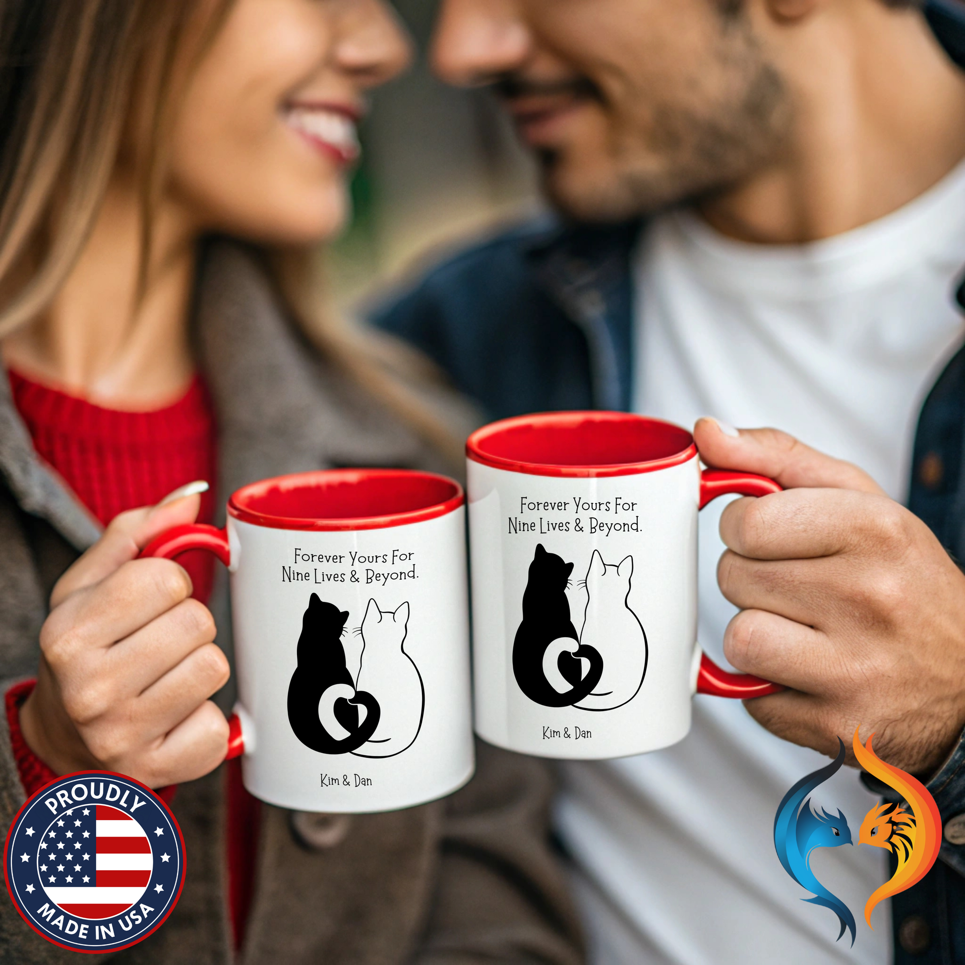 Forever Yours For Nine Lives And Beyond Romantic Mug Lifestyle Mockup | Nutty Designs