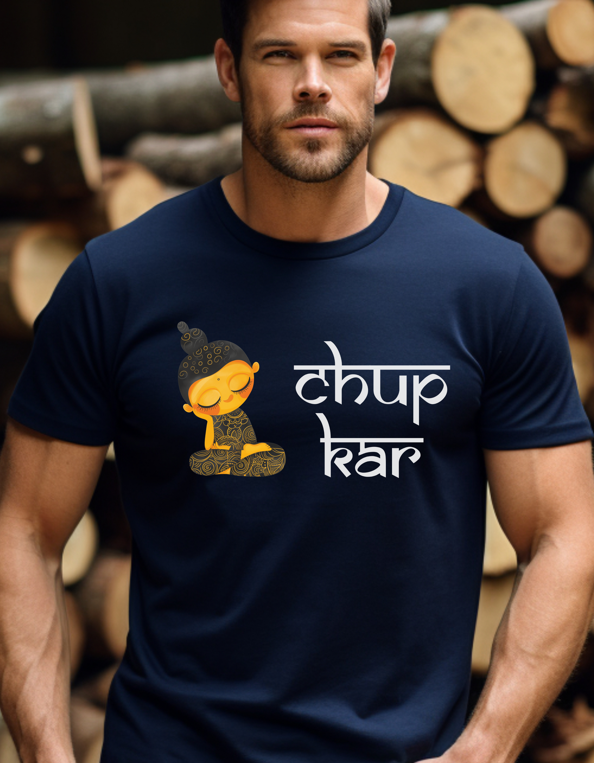 Chup Kar T-Shirt Lifestyle Mockup | Nutty Designs