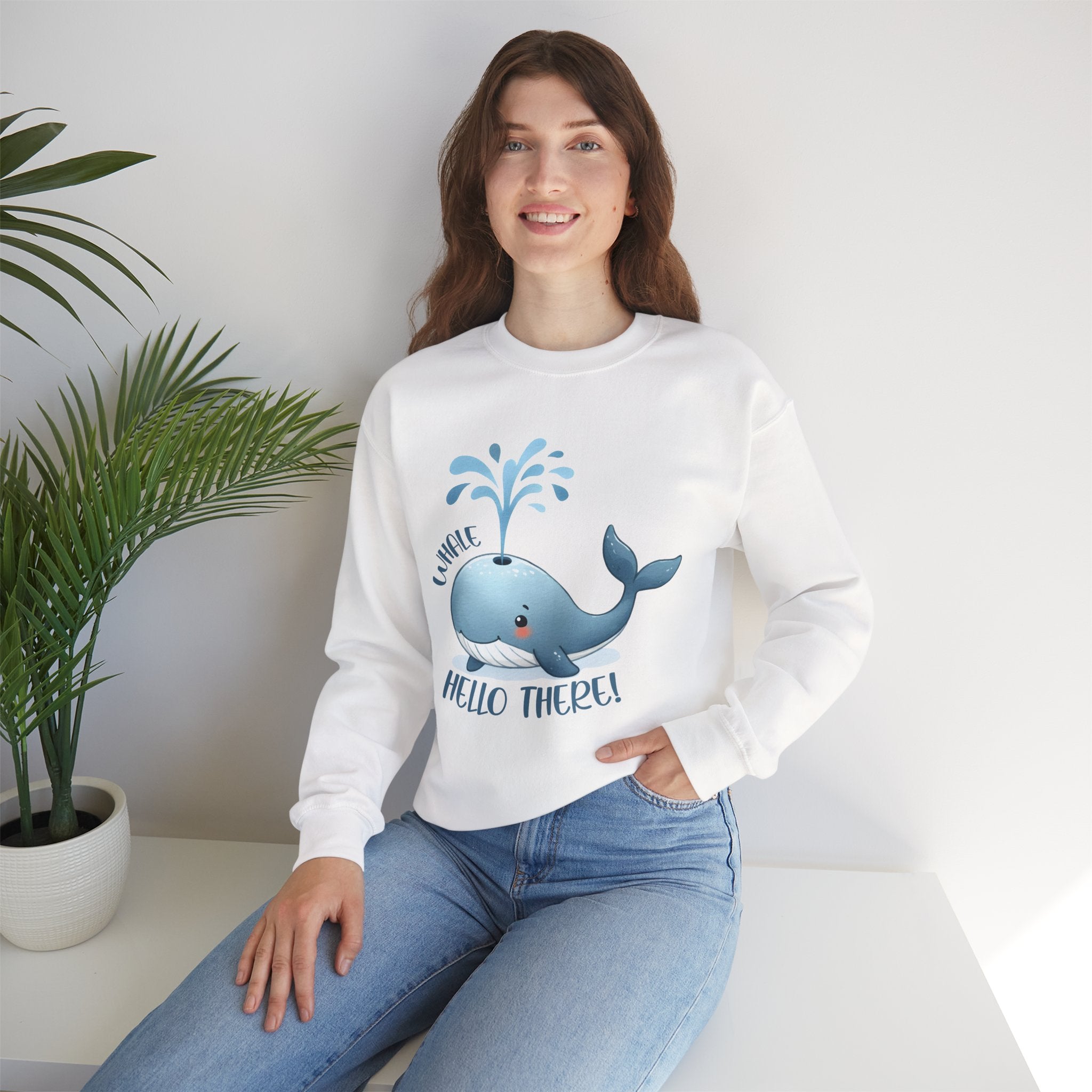Whale Hello There Sweatshirt - Unisex Crewneck