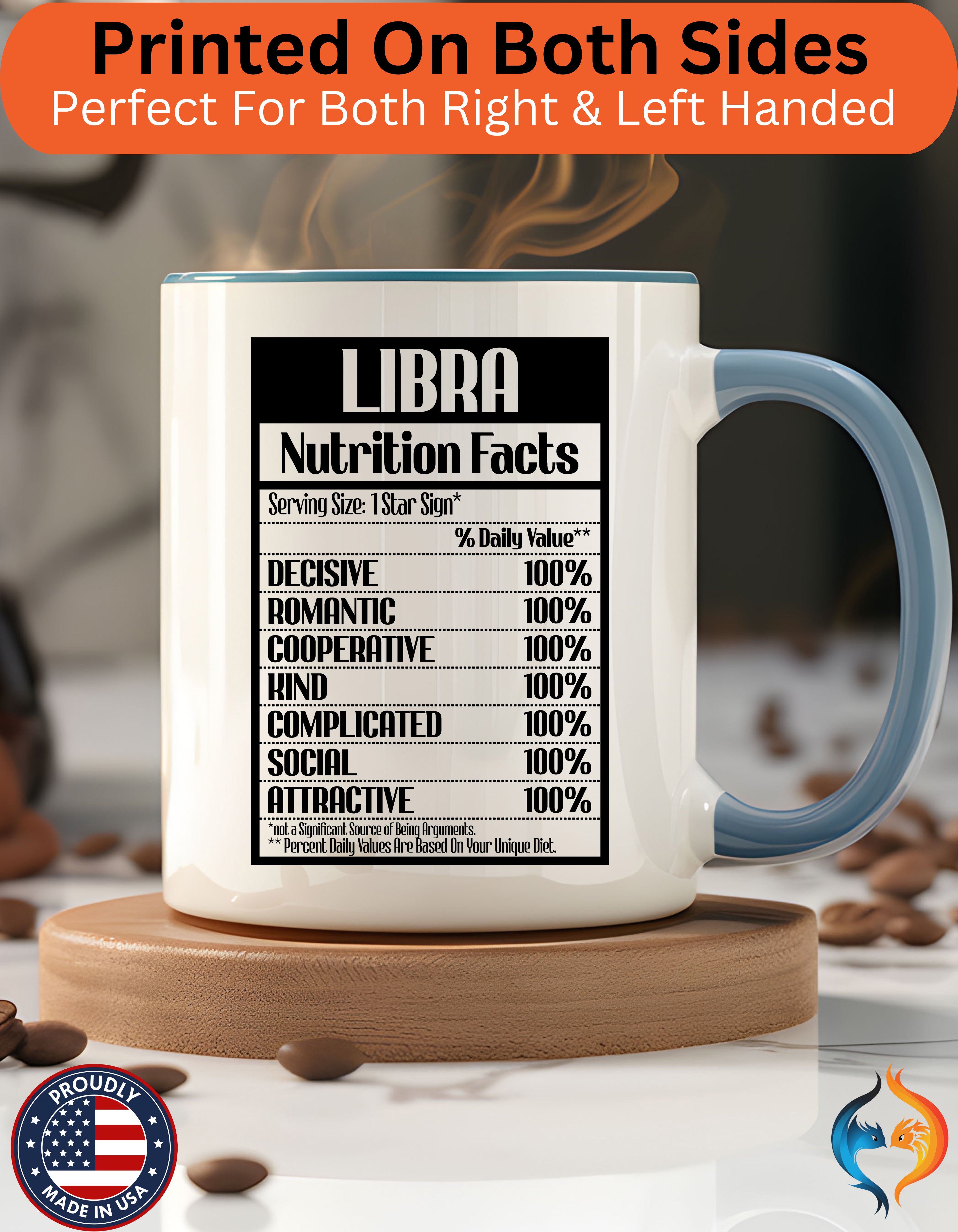 Human Being Nutrition Facts Mug Product Photo | Nutty Designs
