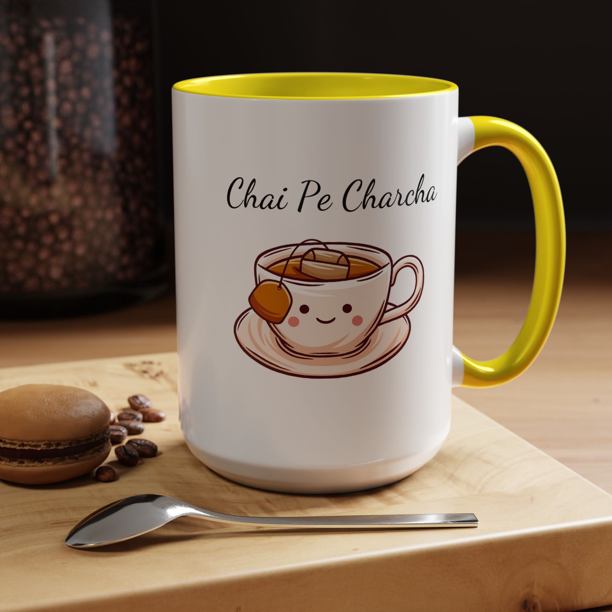Funny Coffee Mug, Personalized Mug, Chai Pe Charcha Accent Cup 11/15oz, Indian Pakistani Punjabi, BJP Narendra Modi Lover Tea Chai Lover Cup