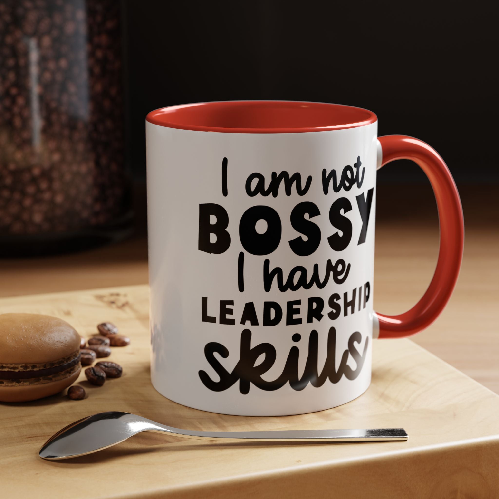 Funny Coffee Mug, Personalized Mug, I am Not Bossy I Have Leadership Skills Accent Cup (11, 15oz), Gift Under 20, White Elephant Gift