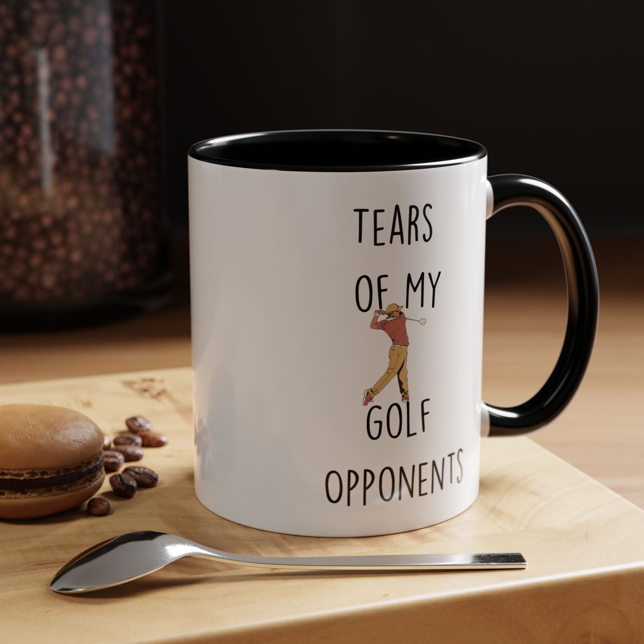 Funny Coffee Mug, Personalized Mug, Tears Of My Golf Opponents, Accent Cup (11, 15oz), Sarcastic Mug,  Tea Coffee Cup, Gift Under 20