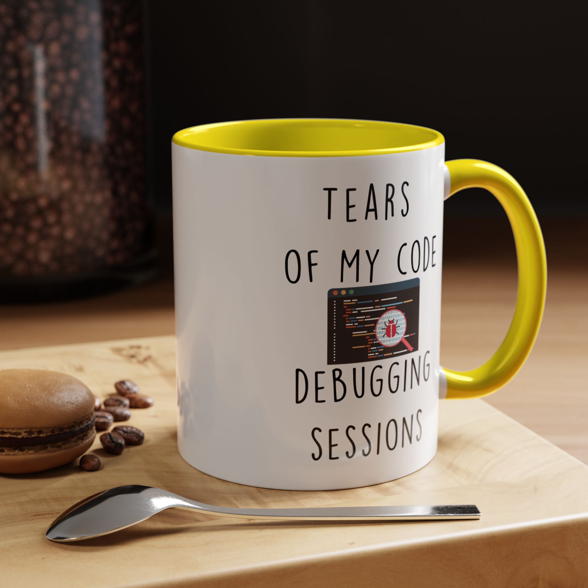 Funny Coffee Mug, Personalized Mug, Tears Of My Code Debugging Sessions, Accent Cup (11, 15oz), Sarcastic Mug,  Tea Cup, Gift Under 20